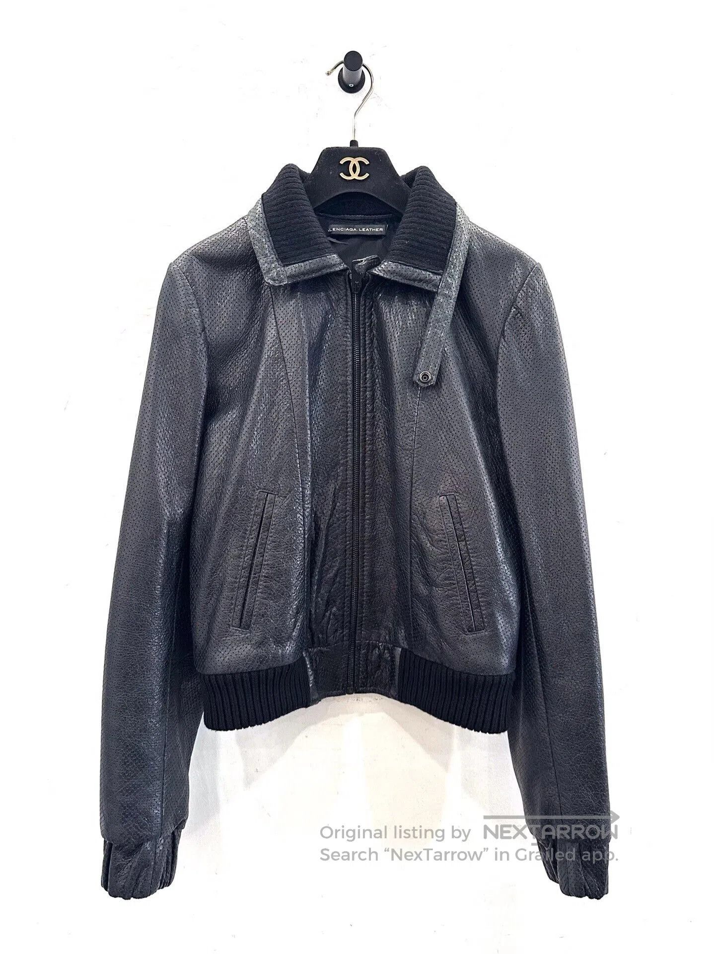 Balenciaga Balenciaga Women's Black Sheepskin Biker Jacket. Size S / US 4 / IT 40 - 1 Thumbnail