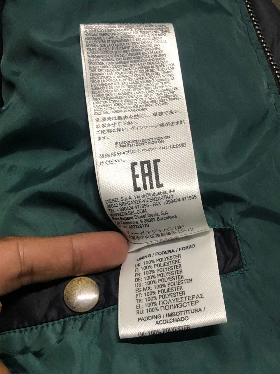 Diesel Grail💥Diesel Down Jacket 3M Thinsulate Size US L / EU 52-54 / 3 - 20 Thumbnail