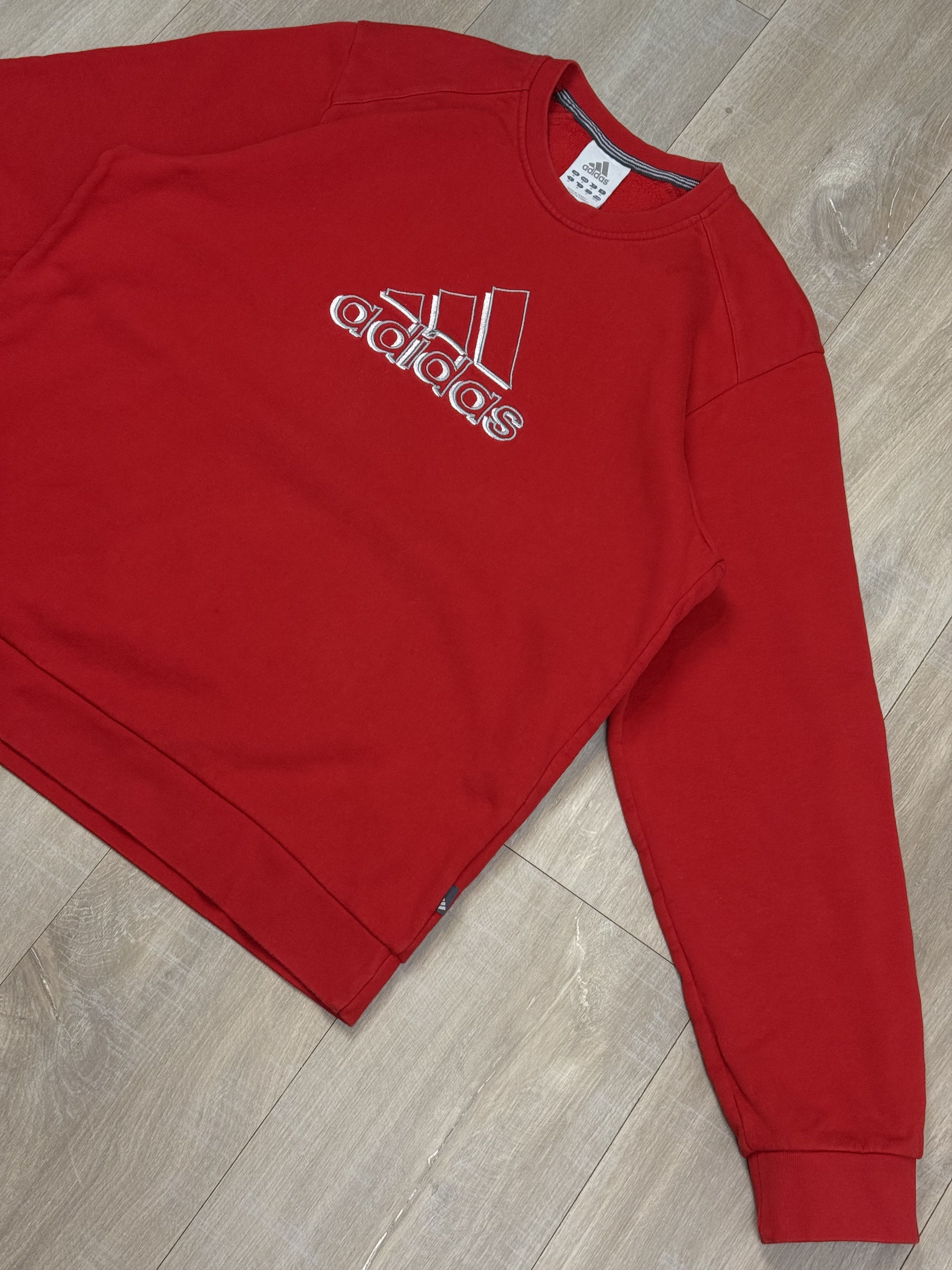 Adidas Vintage Adidas Big Logo Sweatshirt Red Size M Size US M / EU 48-50 / 2 - 3 Thumbnail
