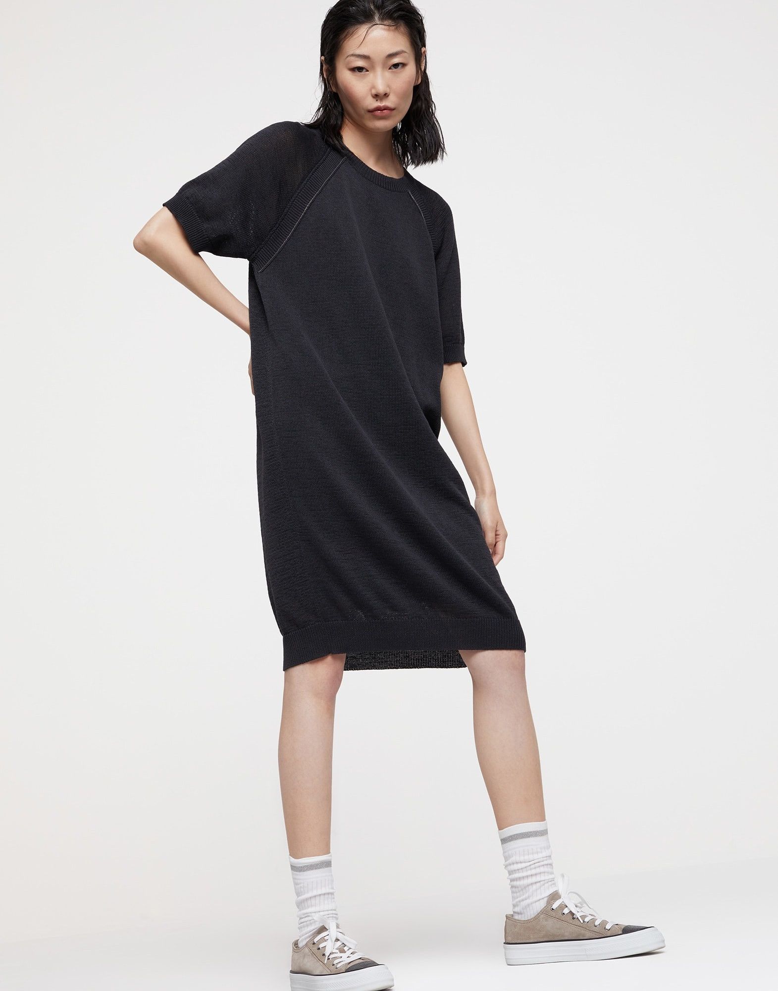 Brunello Cucinelli o1la1rc1a0325 Dress in Black Size XL / US 12-14 / IT 48-50 - 4 Thumbnail