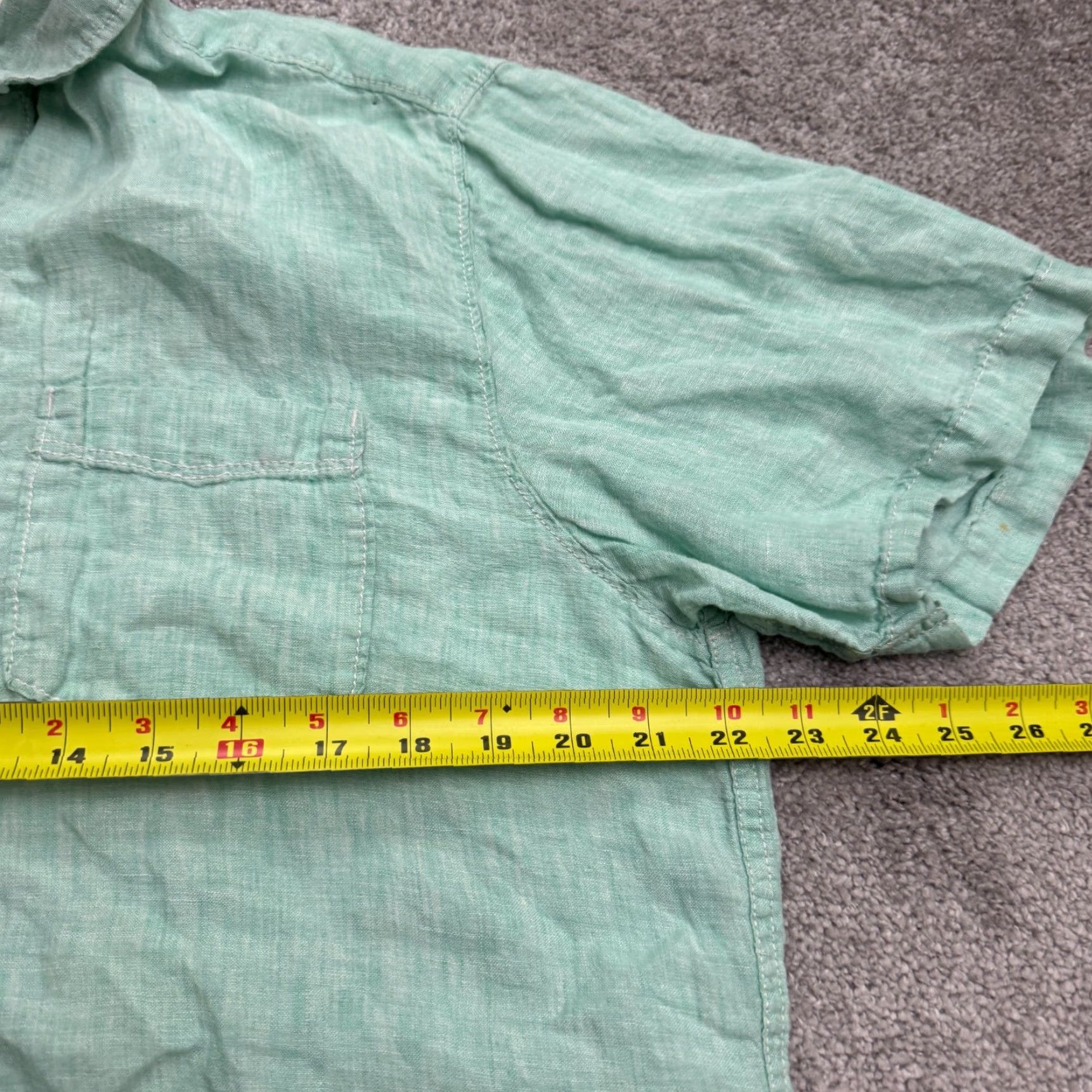 Tommy Bahama Tommy Bahama Shirt Mens M Green Linen Button-Down Short Sleeve Beach Resort Mens Size US M / EU 48-50 / 2 - 2 Thumbnail