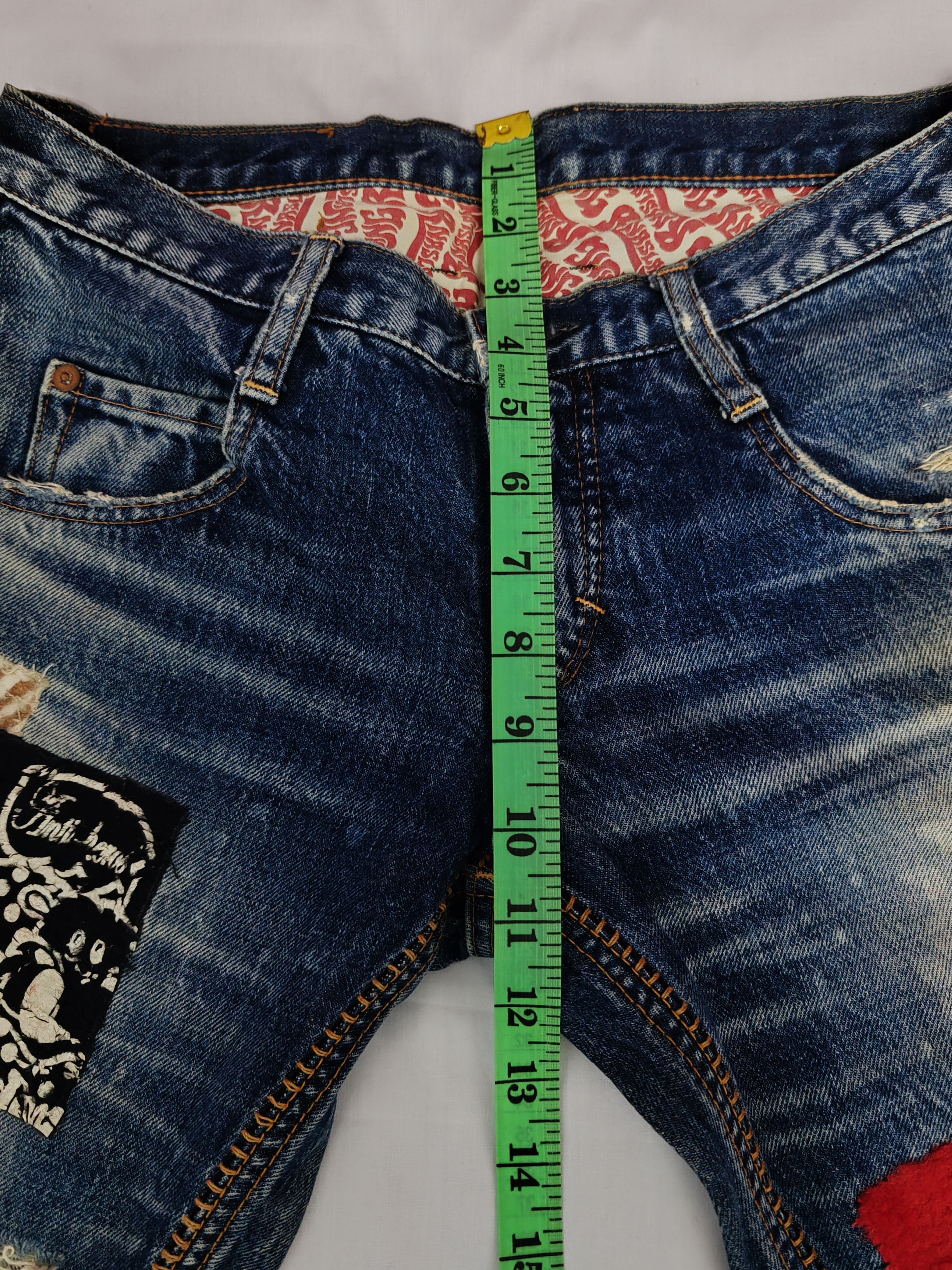 If Six Was Nine RNA Inc Distressed Denim Jean Seditionaries Patchwork Rare Size US 28 / EU 44 - 10 Thumbnail