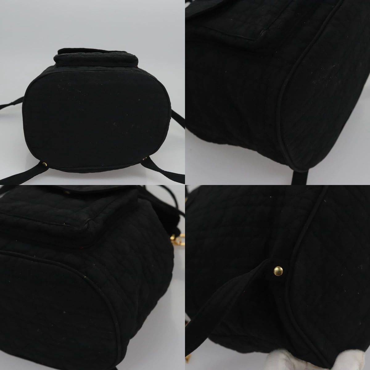 Dior DIOR Lady DIOR Backpack Nylon Black Gold Size ONE SIZE - 10 Thumbnail