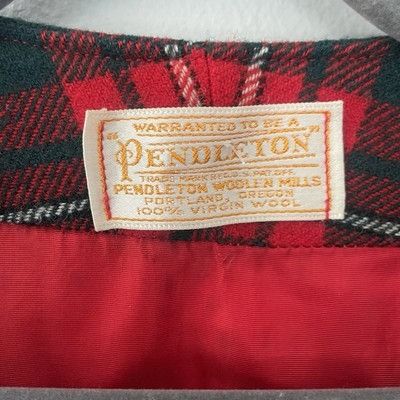 Pendleton Pendleton Women’s M/L Red Plaid Tartan Virgin Wool Button Cr Size L / US 10 / IT 46 - 4 Thumbnail