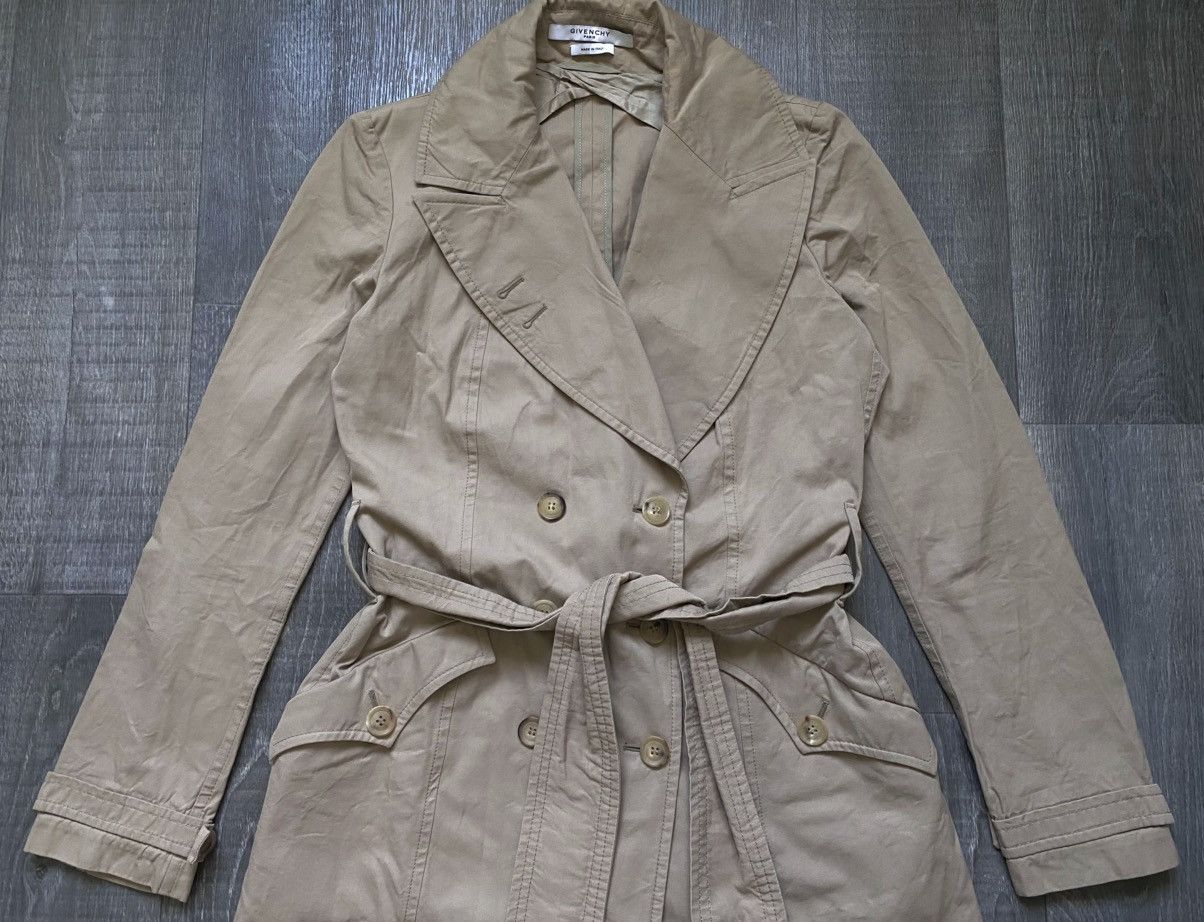Givenchy Womens Givenchy Paris Beige Trench Coat Jacket Double Breast Size M / US 6-8 / IT 42-44 - 6 Thumbnail