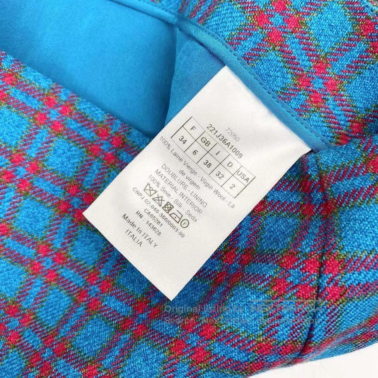 Dior Dior Color-blocked houndstooth skirts| Size 42" / US 20 - 4 Thumbnail
