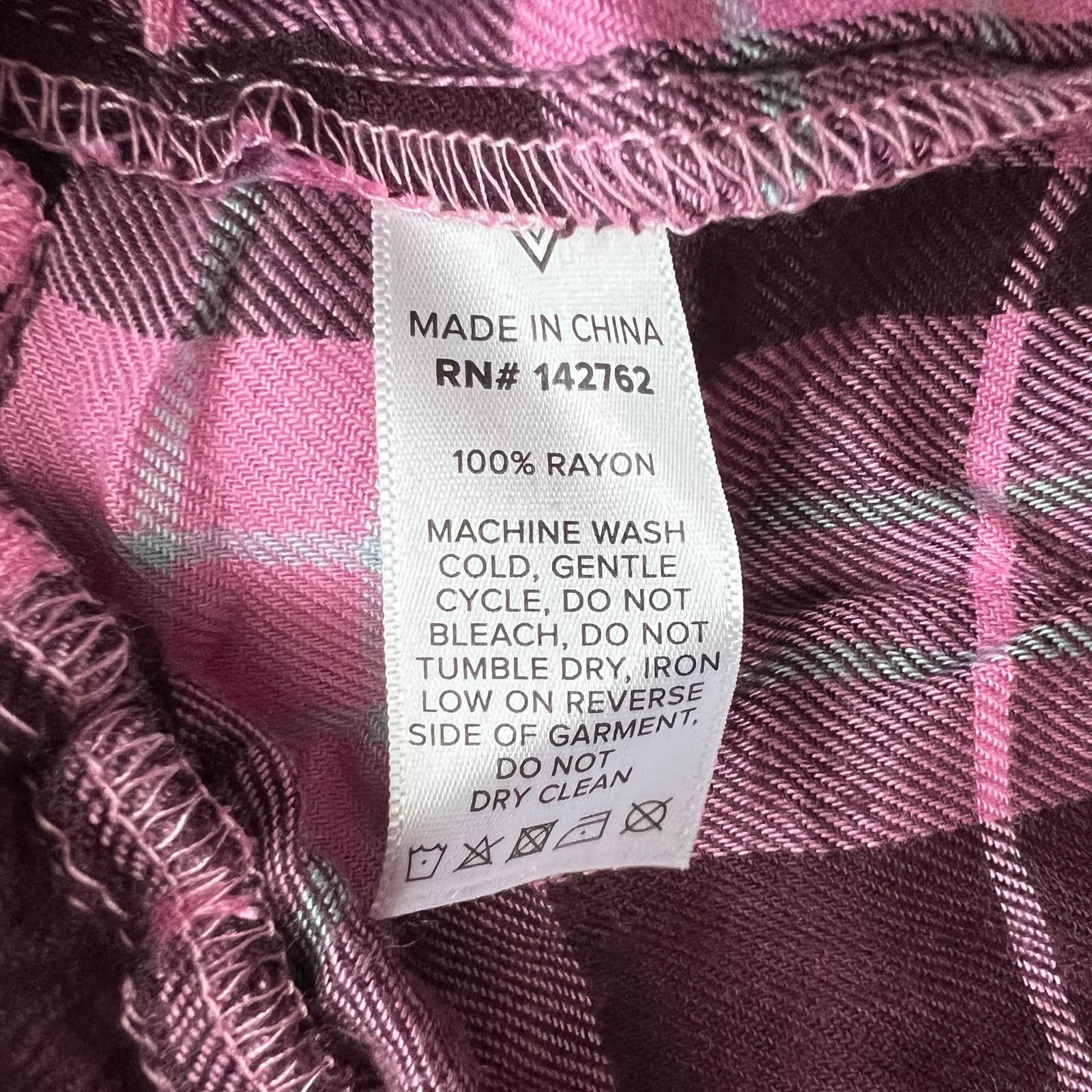 Vera Bradley Vera Bradley Pink Plaid Tie Waist Pajama Pants, S Size 30" / US 8 / IT 44 - 10 Thumbnail