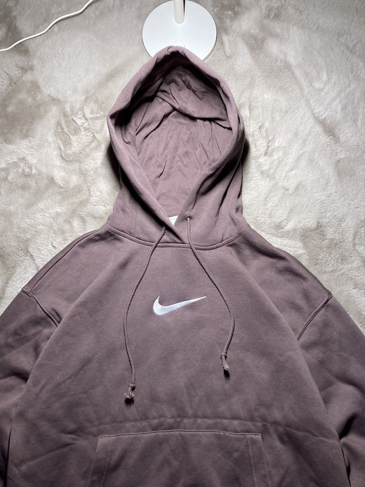 Nike × Vintage ⛩️Nike Hoodie Center Logo Brown Vintage Y2K Baggy Oversize ⛩️ Size US M / EU 48-50 / 2 - 1 Thumbnail