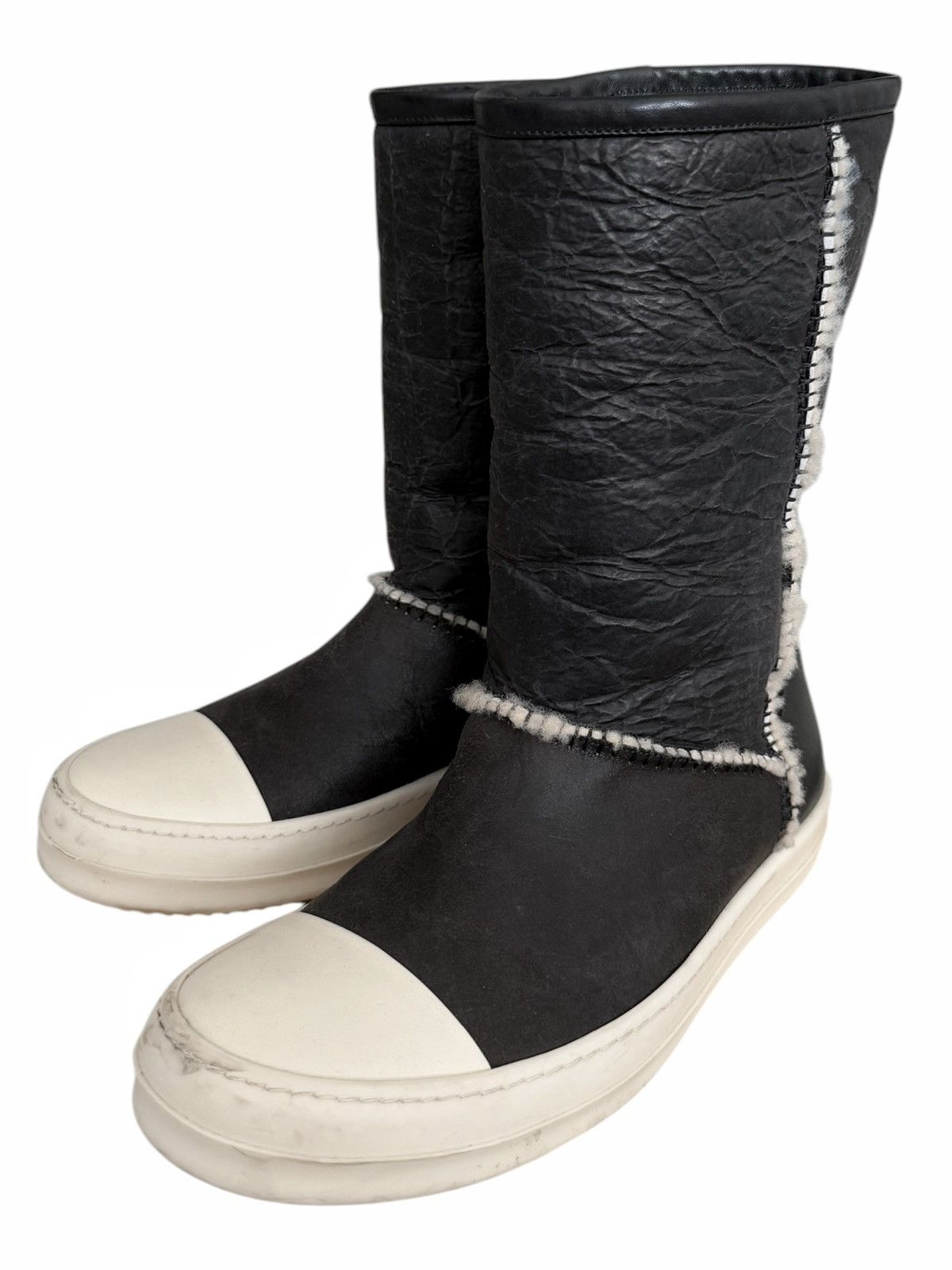 Rick Owens 2014 Shearling Moody Ugg Ramones Size US 9 / EU 42 - 1 Thumbnail
