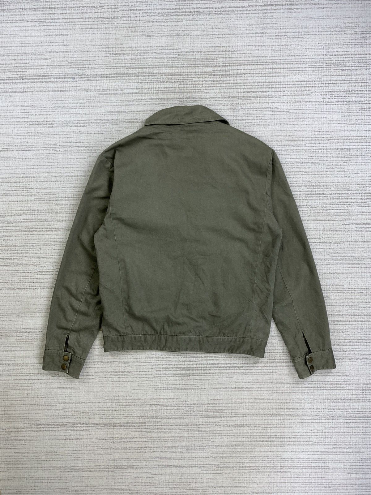 Japanese Brand × Le Grande Bleu (L.G.B.) × Vintage Vtg Japanese Brand Khaki Green Double Collar Cotton Jacket Size US M / EU 48-50 / 2 - 2 Thumbnail