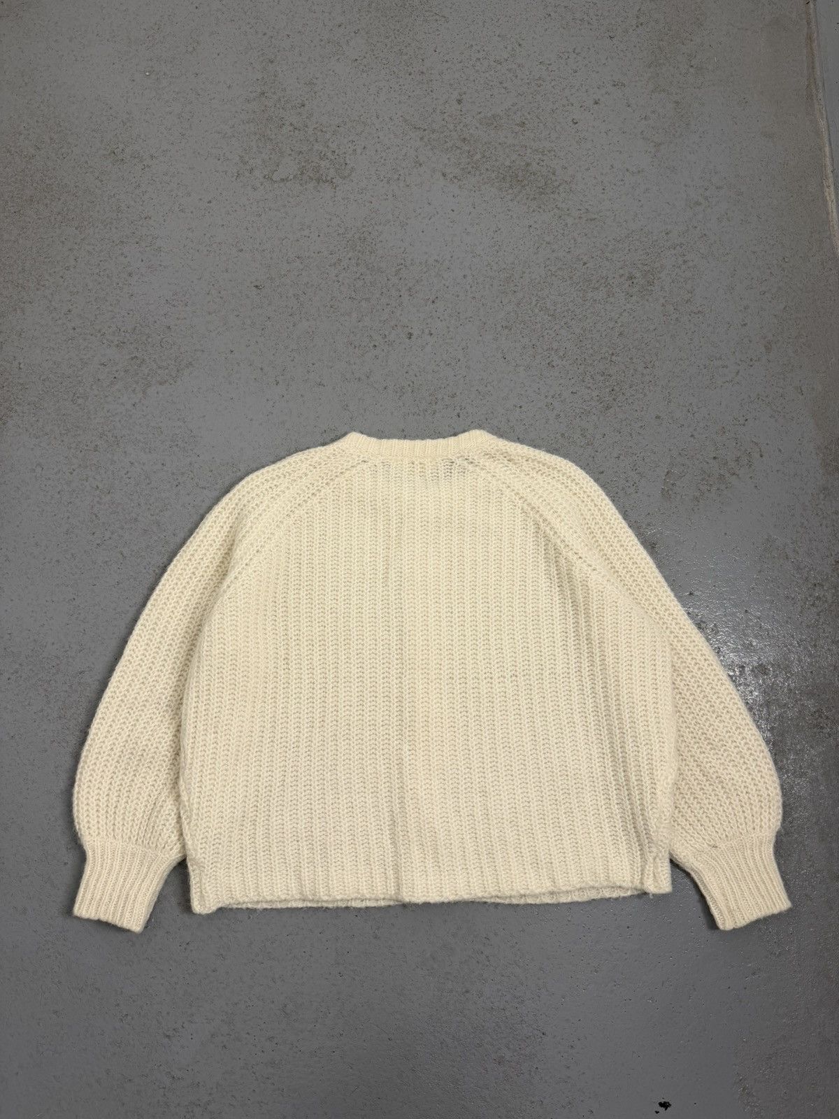 Sezane Sezane Milky Alpaca Knitted Wool Cardigan Size L / US 10 / IT 46 - 14 Thumbnail