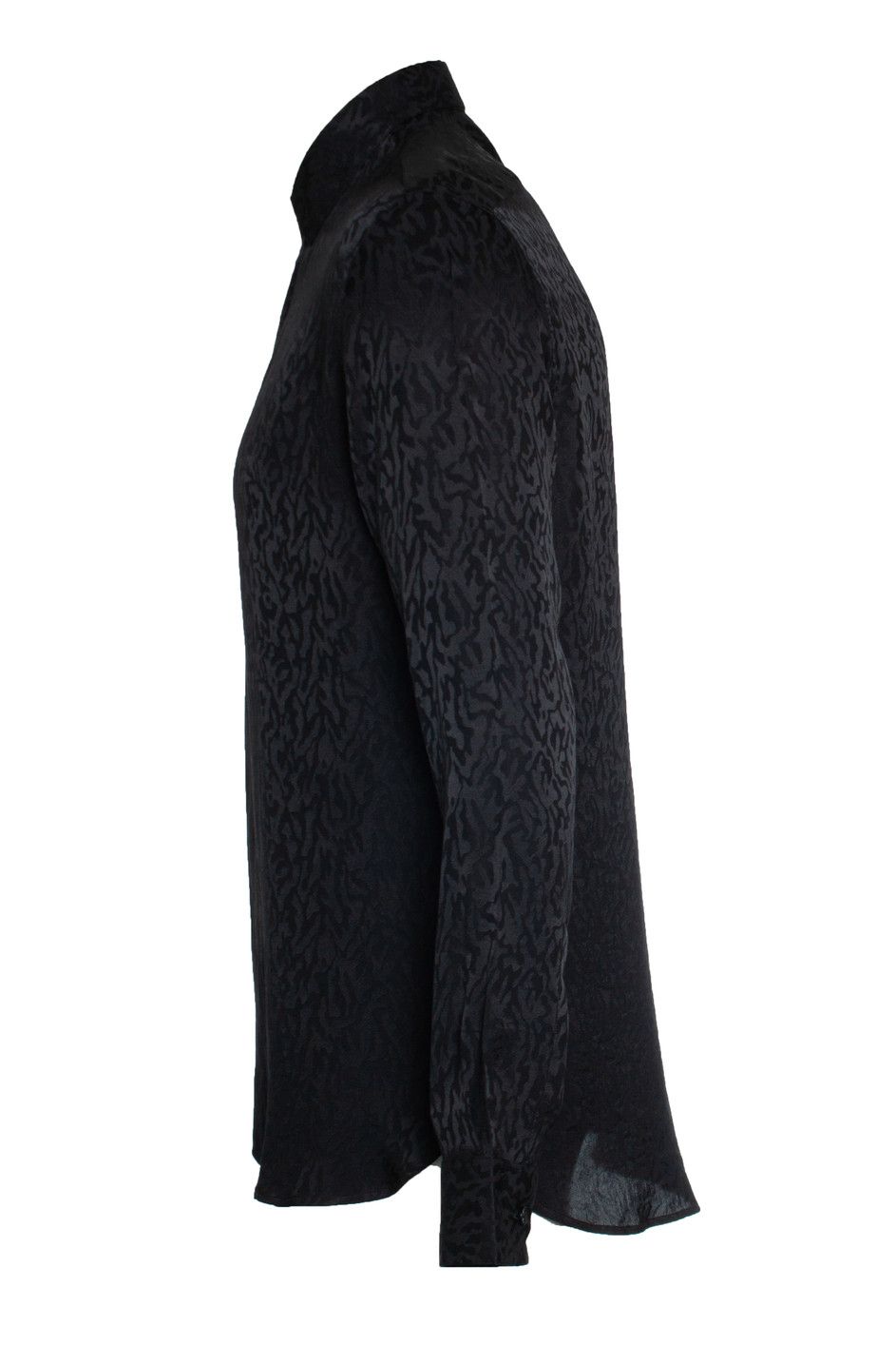Saint Laurent Paris Saint Laurent, Black shiny and matte leopard shirt Size US M / EU 48-50 / 2 - 4 Thumbnail