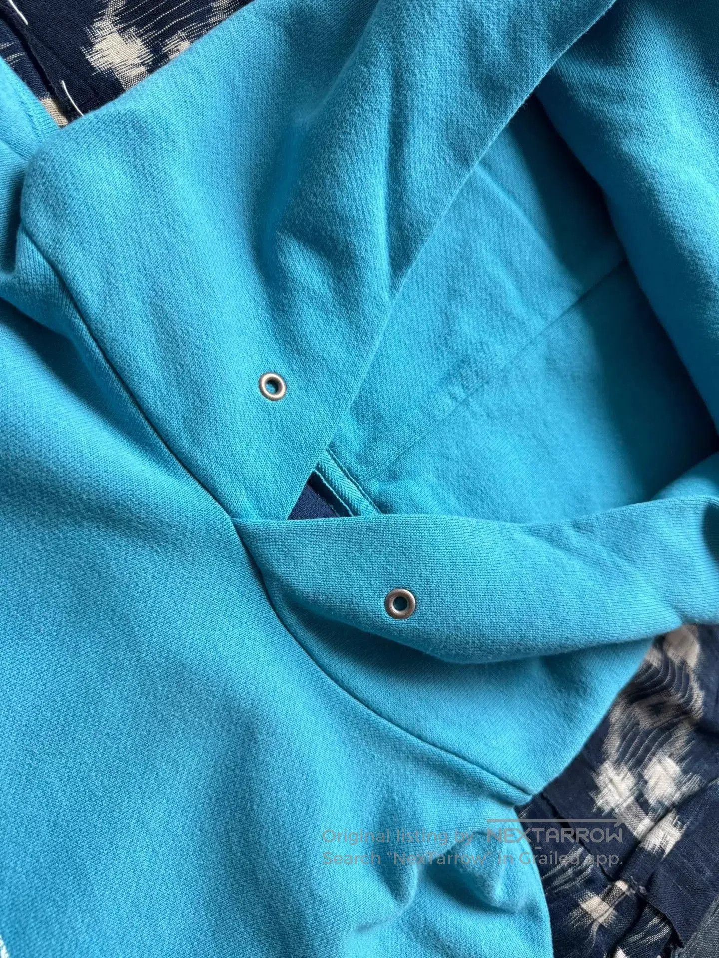 Visvim Blue Hoodie with Front Pocket and Embroidered Logo. Size US XL / EU 56 / 4 - 7 Thumbnail