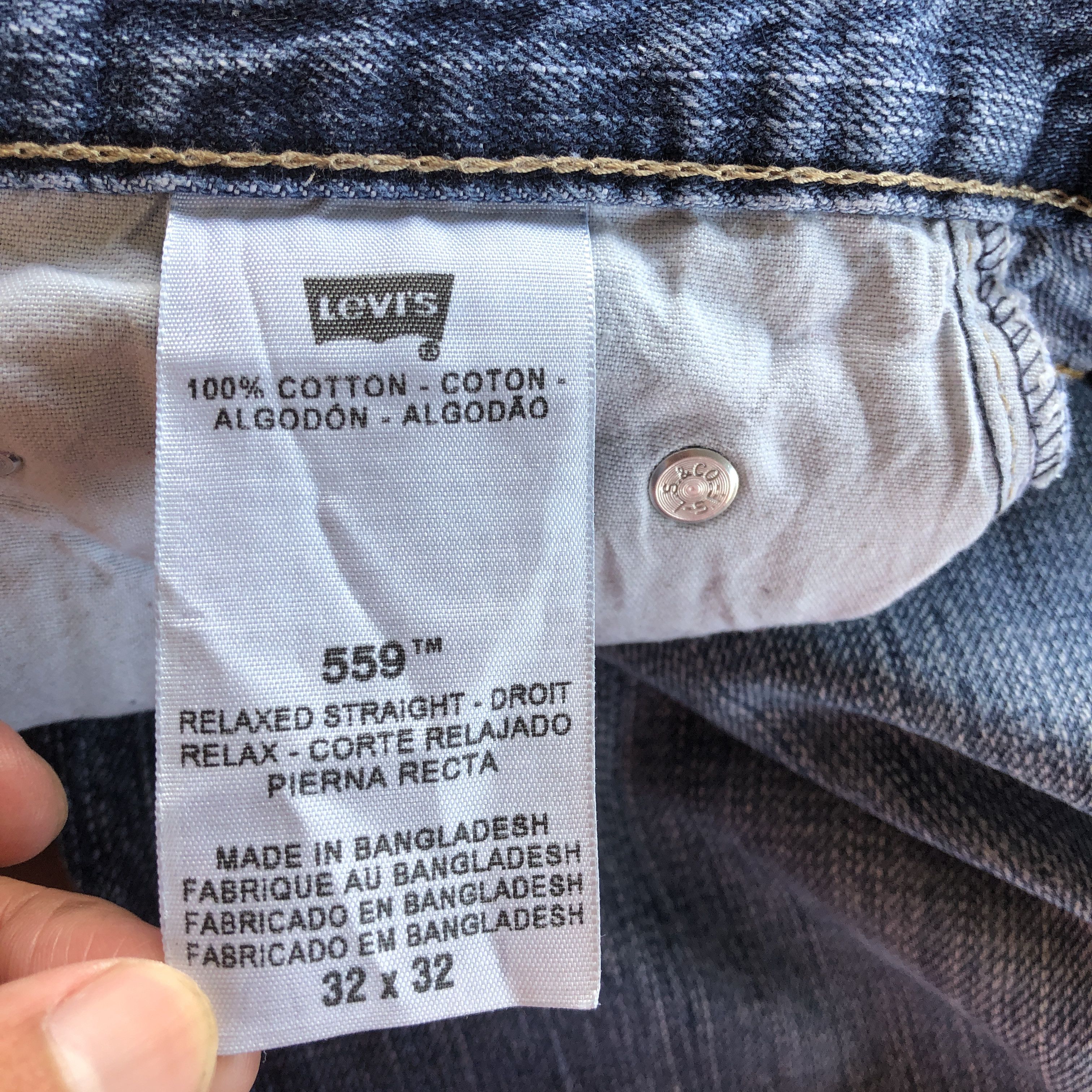 Jean Vintage Levi's Light Wash Baggy Jeans Levis 559 Faded Denim Size US 34 / EU 50 - 9 Thumbnail
