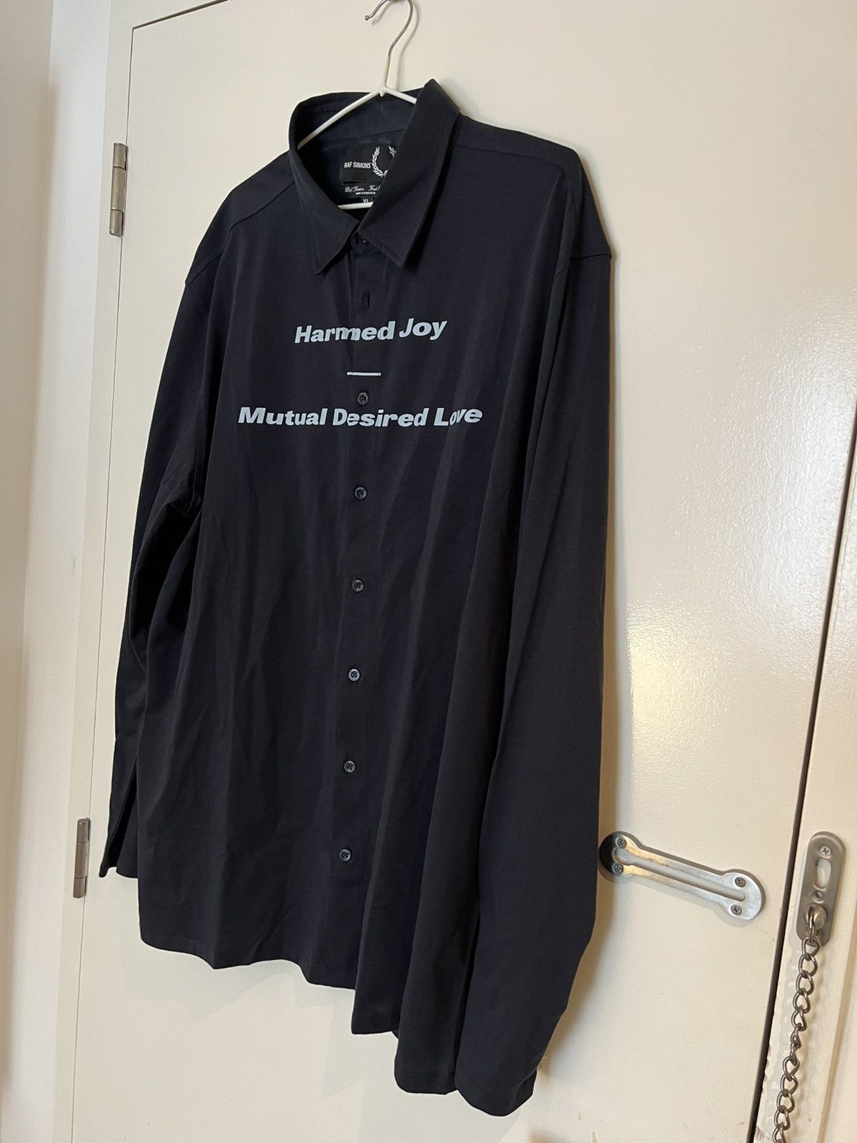 Raf Simons FRED PERRY Raf Simons Printed Jersey Navy XL long sleeve Size US XL / EU 56 / 4 - 13 Thumbnail