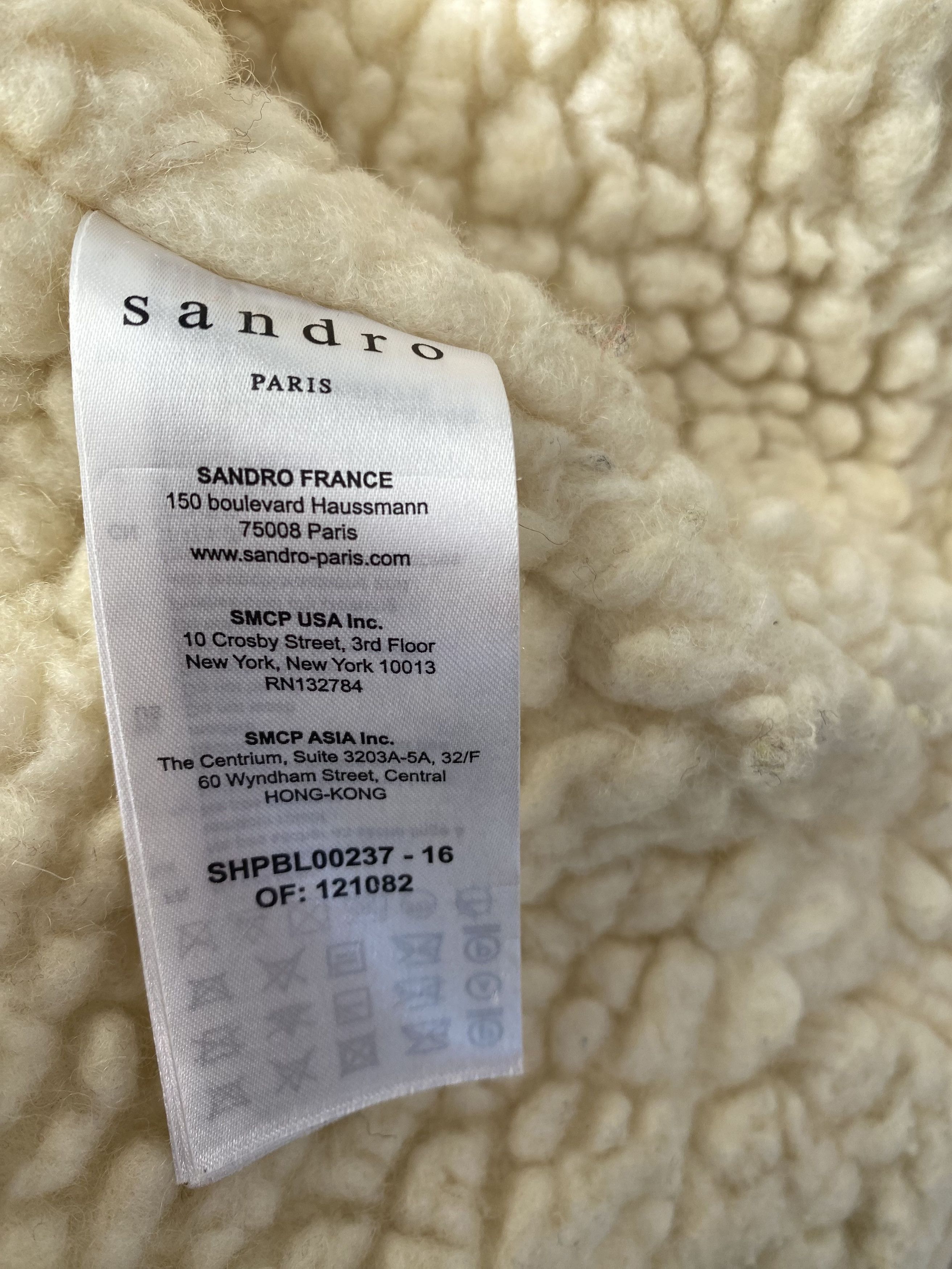 Sandro Corduroy Sherling Jacket Size US XS / EU 42 / 0 - 5 Thumbnail