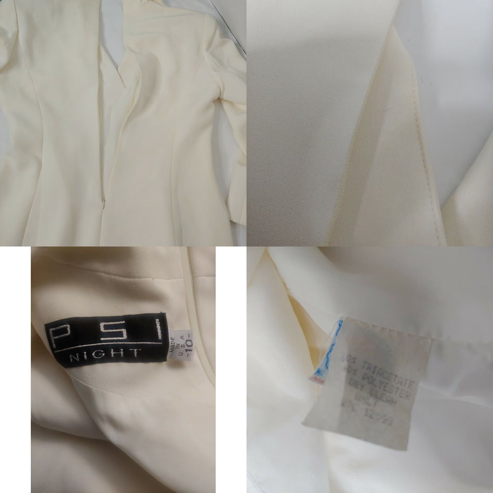 Insight VINTAGE PSI Night Western Wear Dress Shirt Dress Women 10 Ivory Studded USA Cowboy Rancher Formal Size L / US 10 / IT 46 - 8 Thumbnail