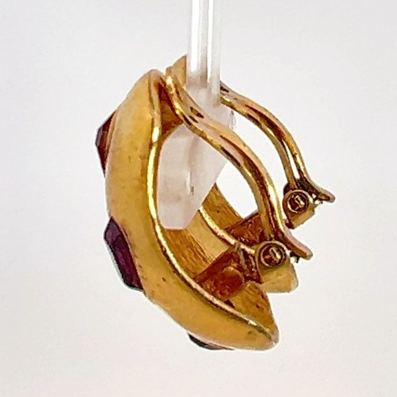 & Other Stories Ciner Moghul India Large Gripoix Gold Clip Earrings Size ONE SIZE - 4 Thumbnail