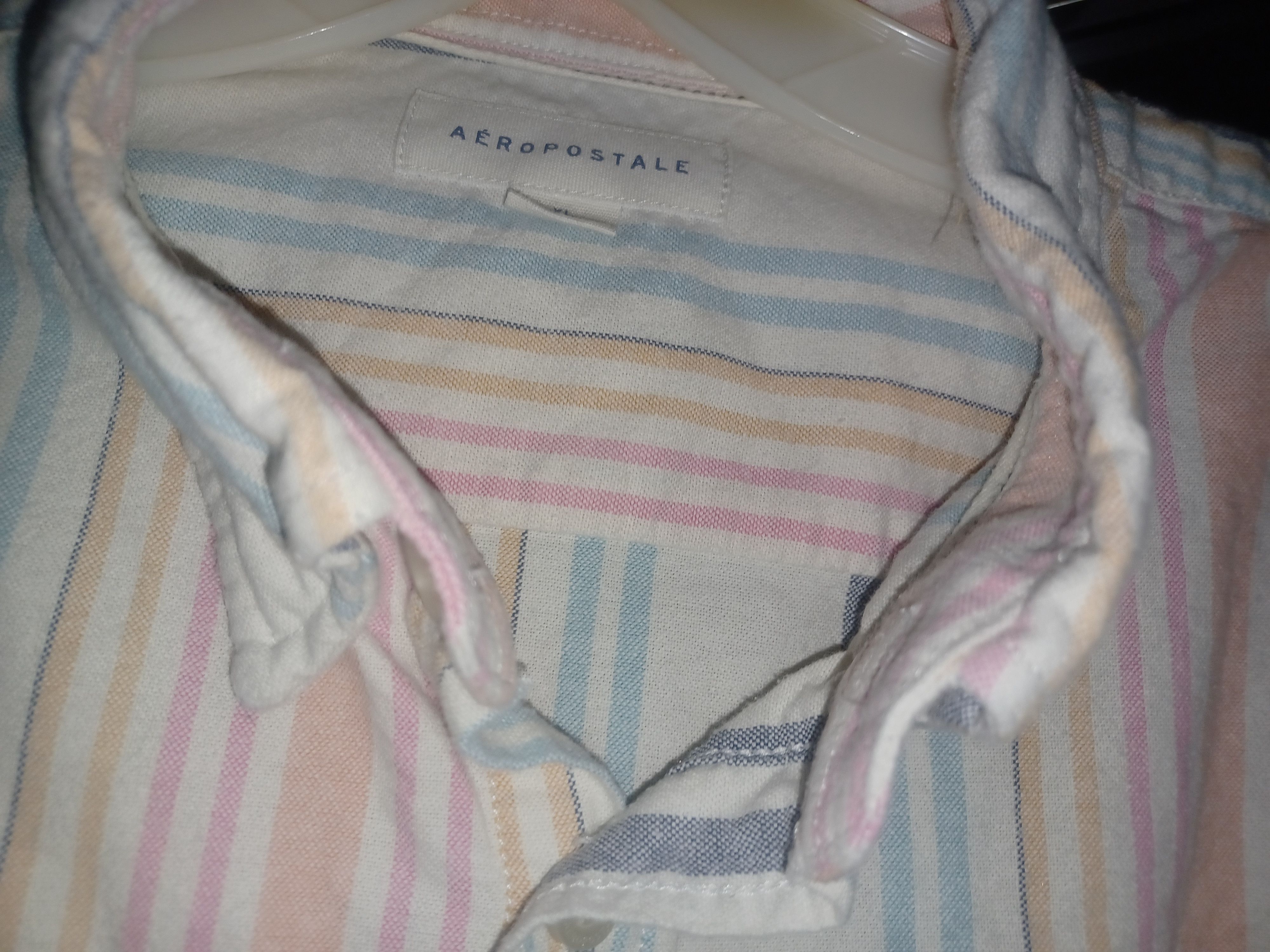 Aeropostale Aeropostale Men's Button-Up Shirt XL Pastel Stripes Size US XL / EU 56 / 4 - 5 Thumbnail
