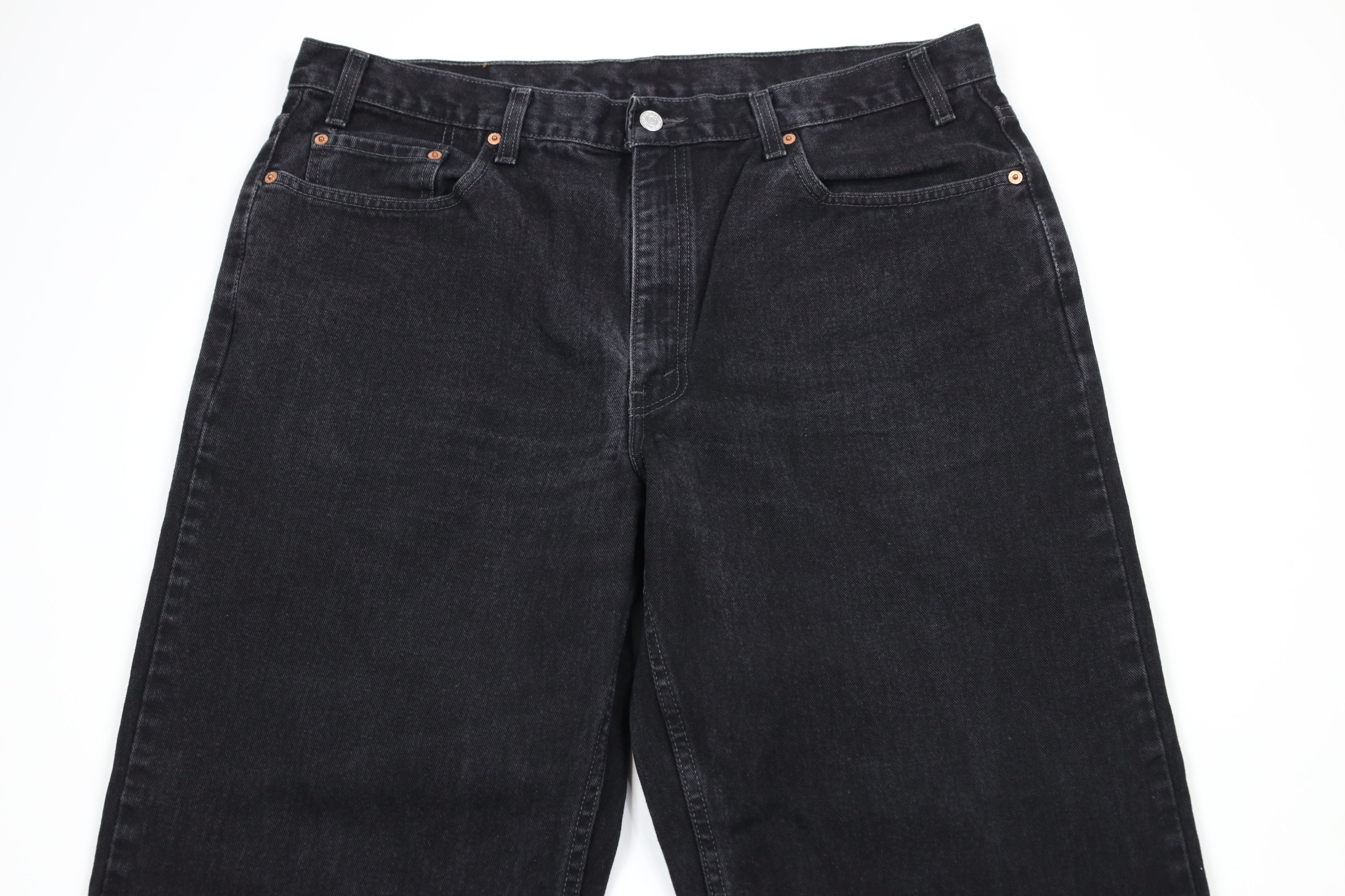 Levi's × Vintage Vintage 90s Levis 550 Relaxed Fit Denim Jeans Black Cotton Size US 38 / EU 54 - 2 Thumbnail