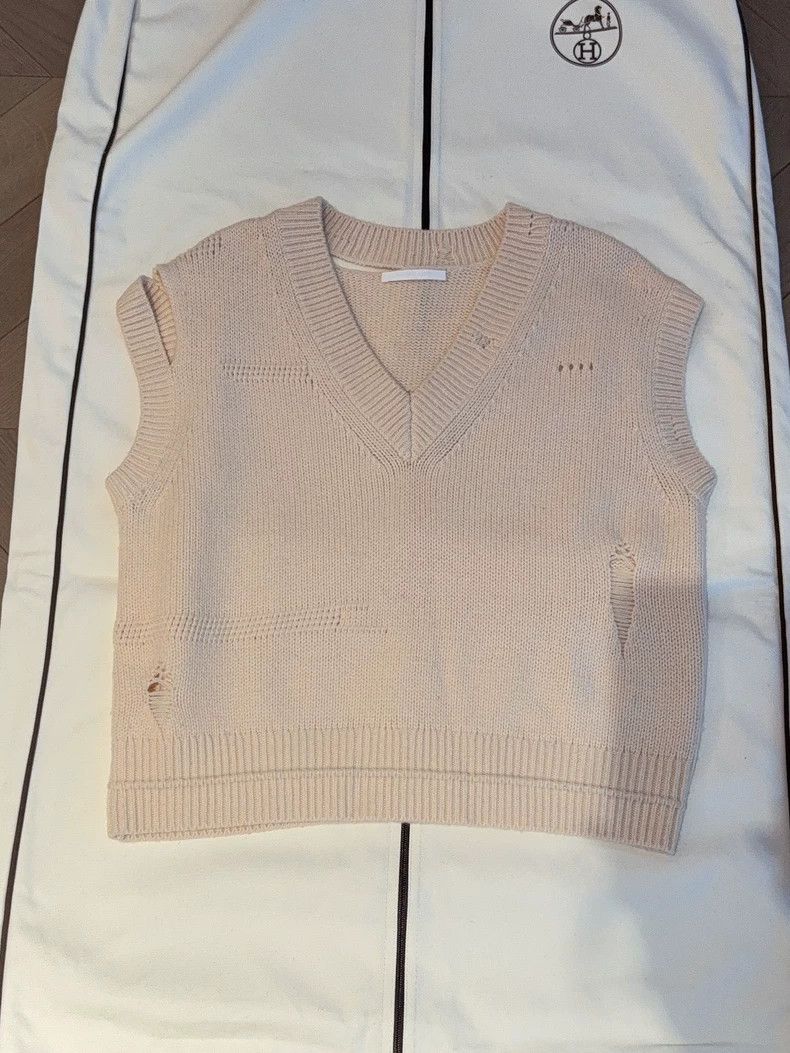 Helmut Lang helmut lang size m Off-white wool vest 2502-Nextarrow Size 36R - 1 Thumbnail