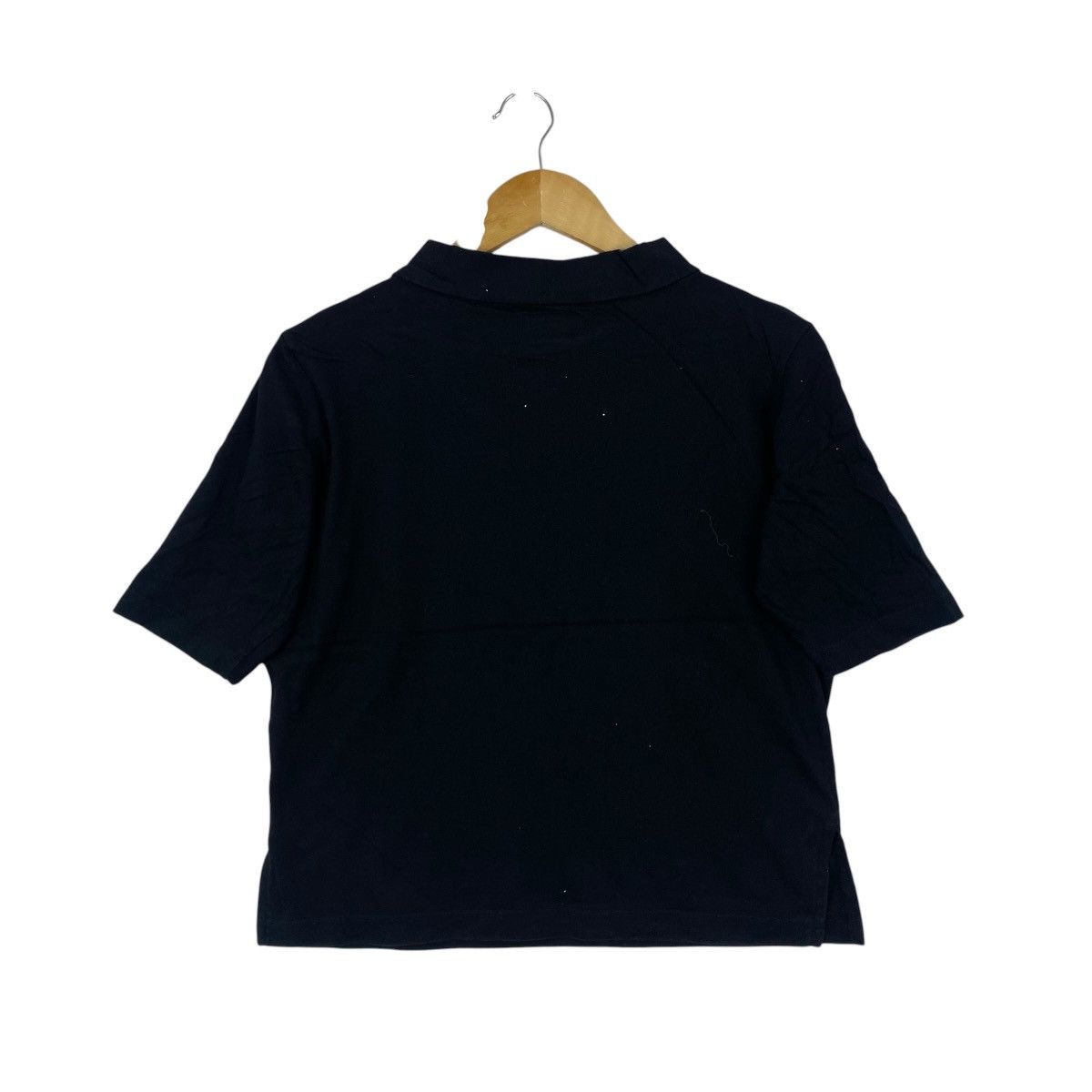 agnes b. Vintage Agnes B Japan Ribbed Mock Neck Top S Black Size S / US 4 / IT 40 - 2 Thumbnail