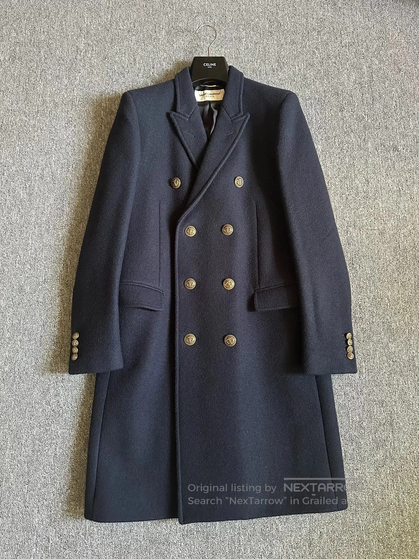 Hedi Slimane Saint Laurent 13FW Double-Breasted Coat. Size US L / EU 52-54 / 3 - 1 Thumbnail