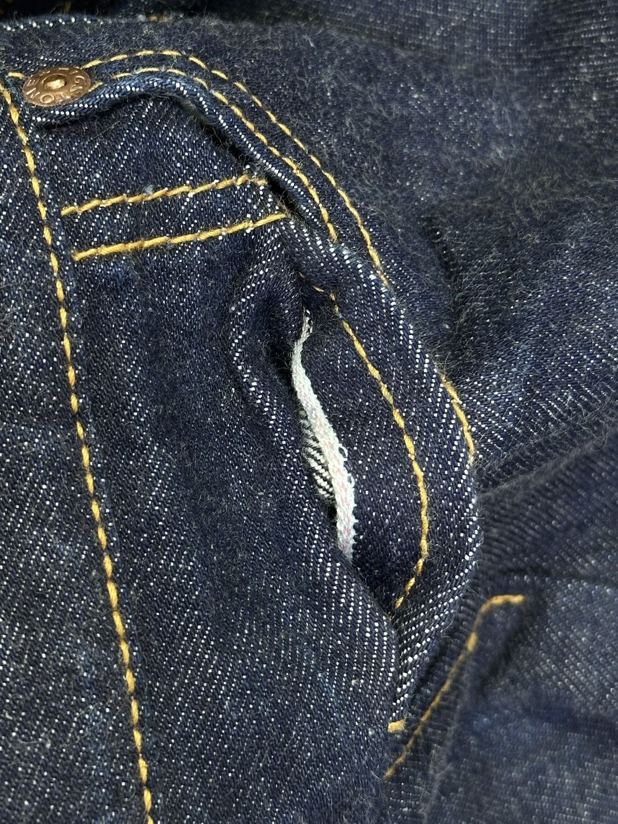 Japanese Brand 1980s BIG STONE INDIGO RAW DENIM FLARE JEANS Size US 30 / EU 46 - 6 Thumbnail