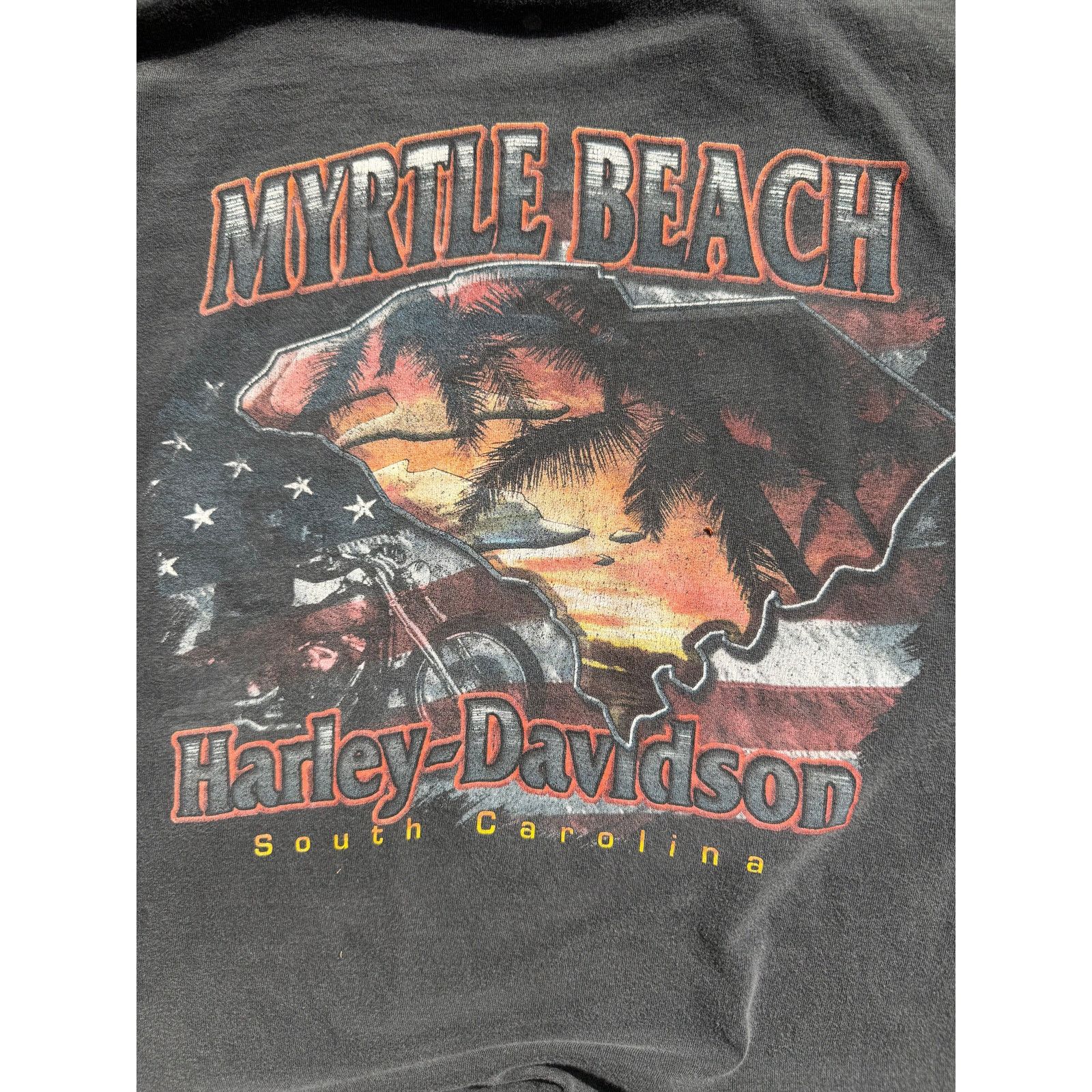 Harley Davidson Vintage Faded Harley Davidson Upraised Eagle Tee Size US XL / EU 56 / 4 - 5 Thumbnail