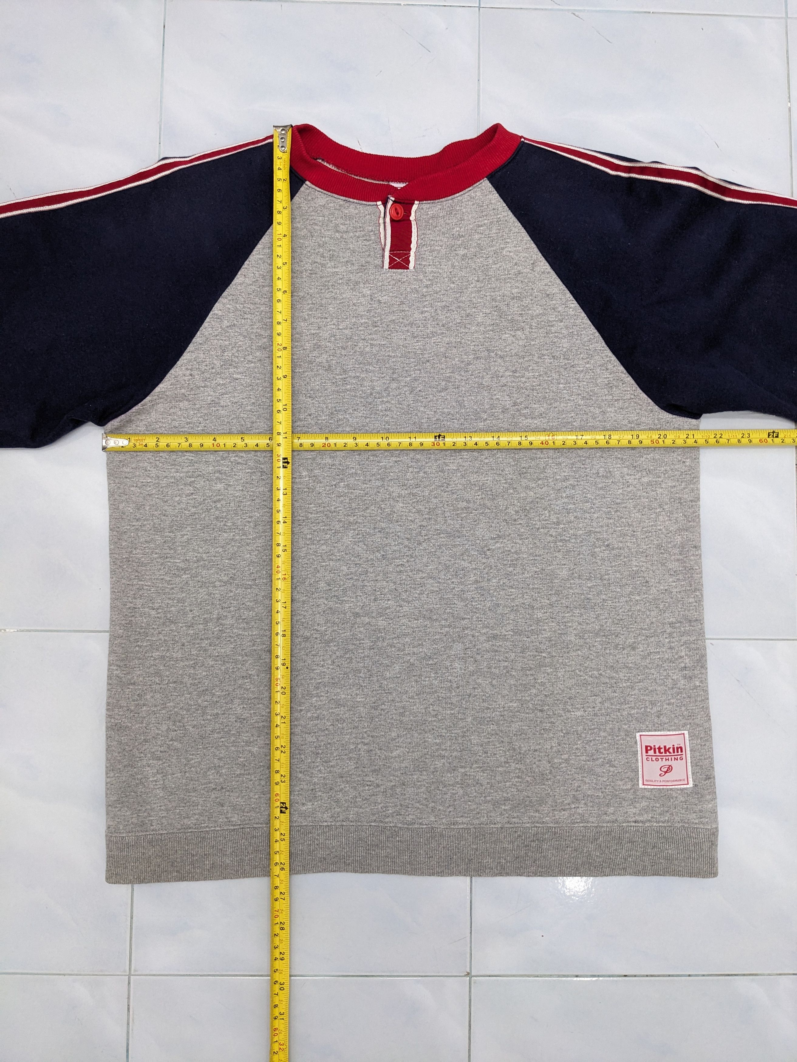 Japanese Brand Vintage Pitkin Clothing Made in Canada Raglan Henley SS09 Size US M / EU 48-50 / 2 - 8 Thumbnail