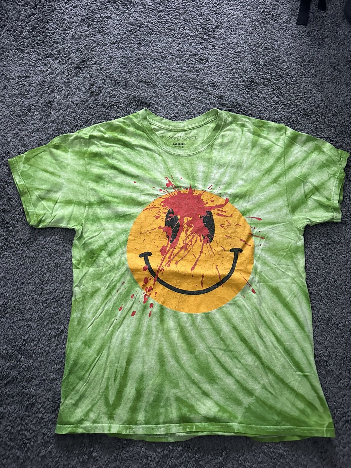 Playboi Carti Playboi Carti 2018 Die Lit Tour Tie Dye Smiley Tee Size US L / EU 52-54 / 3 - 1 Thumbnail