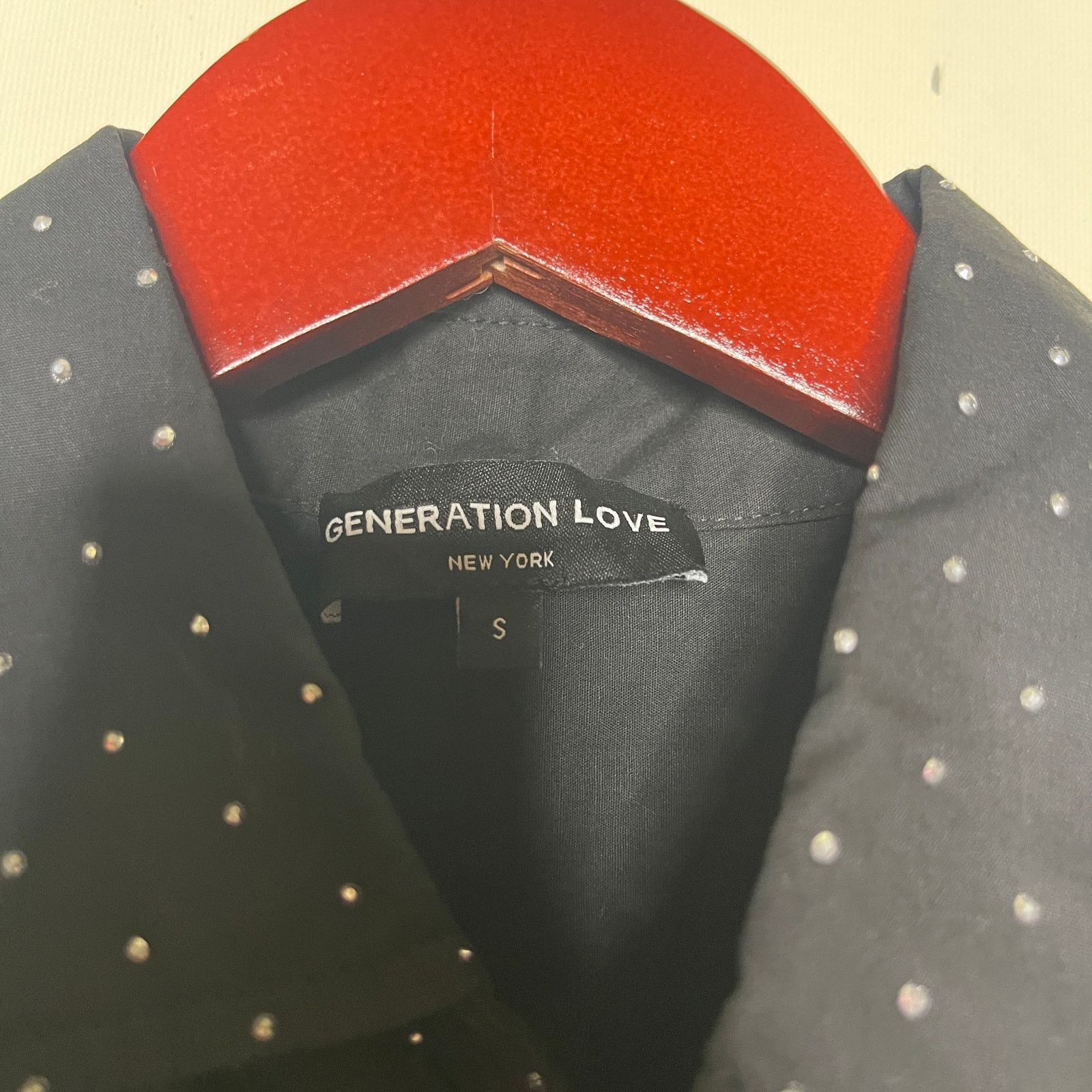 Generation Love Generation Love MARC CRYSTAL Button down SHIRT black Sz S Size S / US 4 / IT 40 - 3 Thumbnail