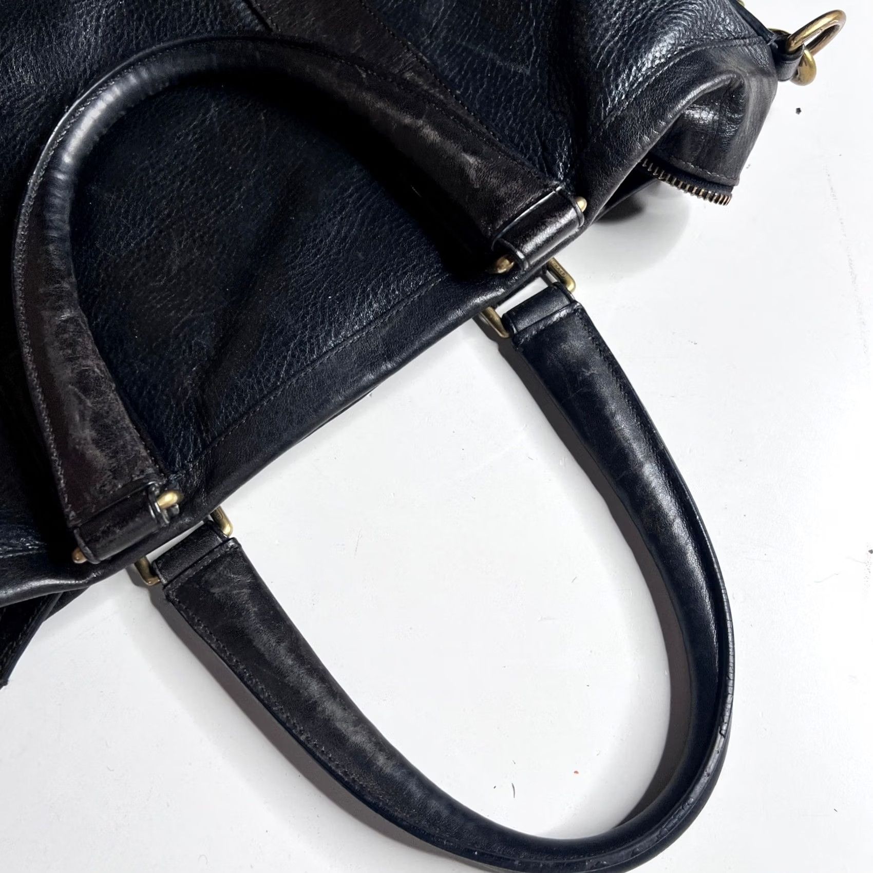 Coach Coach Bleecker Legacy Business Tote Black Leather Crossbody Bag 70477 Womens Size ONE SIZE - 4 Thumbnail