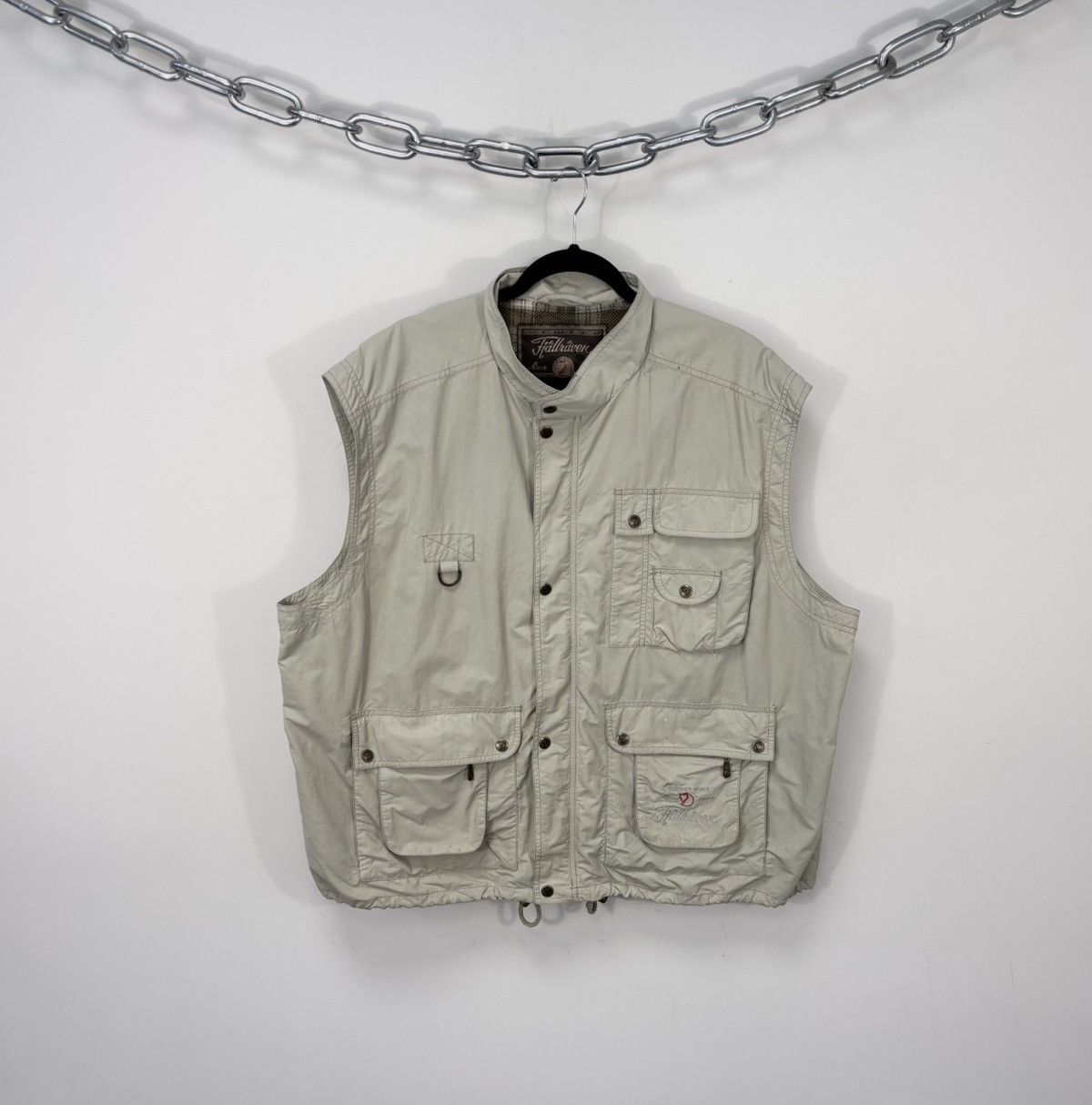 Vintage Fjallraven Men’s Beige Multipocket Outdoor Vest