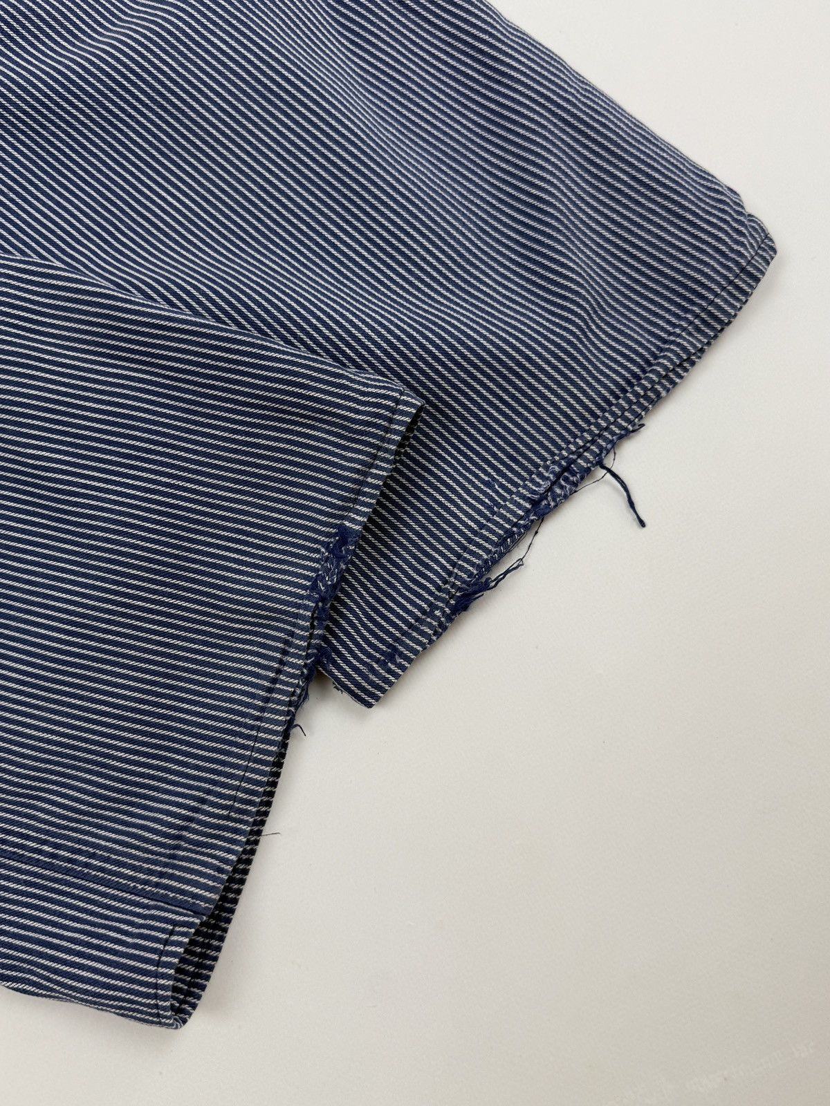 Vintage 1970’s Vintage Distressed Euro Hickory Stripe Work Pants Size US 34 / EU 50 - 12 Thumbnail