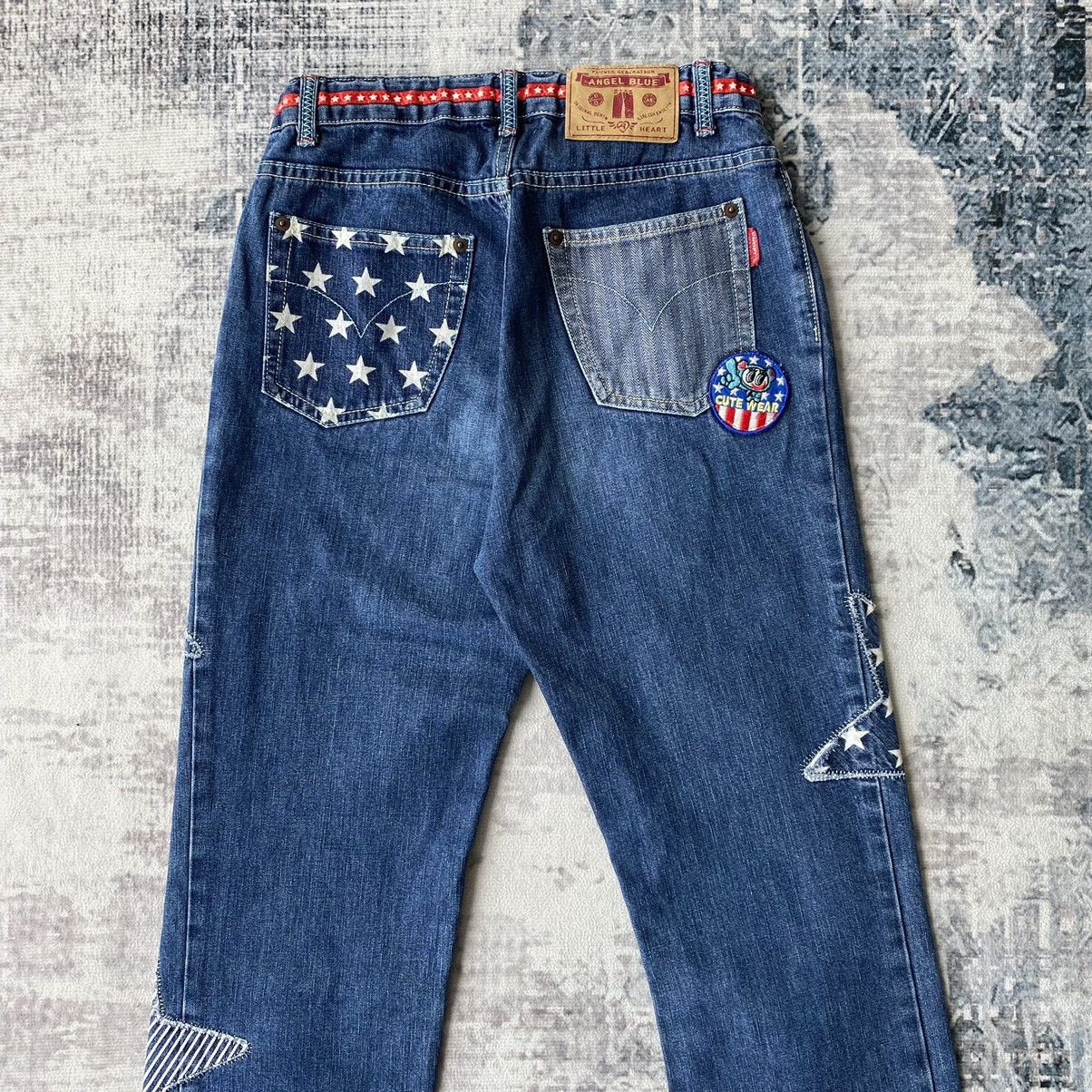 Angel Blue × Japanese Brand Angel Blue Star Patchworks Denim Jeans Size 24" / US 00 / IT 34 - 10 Thumbnail