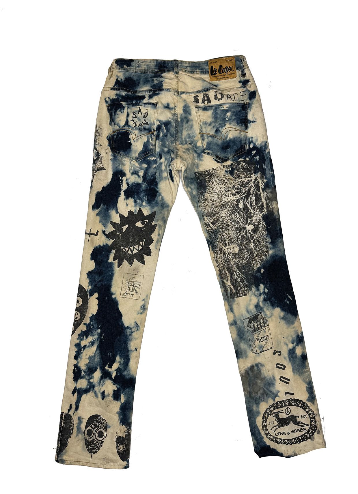 Lee Lee Cooper Reworked Bleached Jeans Size 29" - 2 Thumbnail
