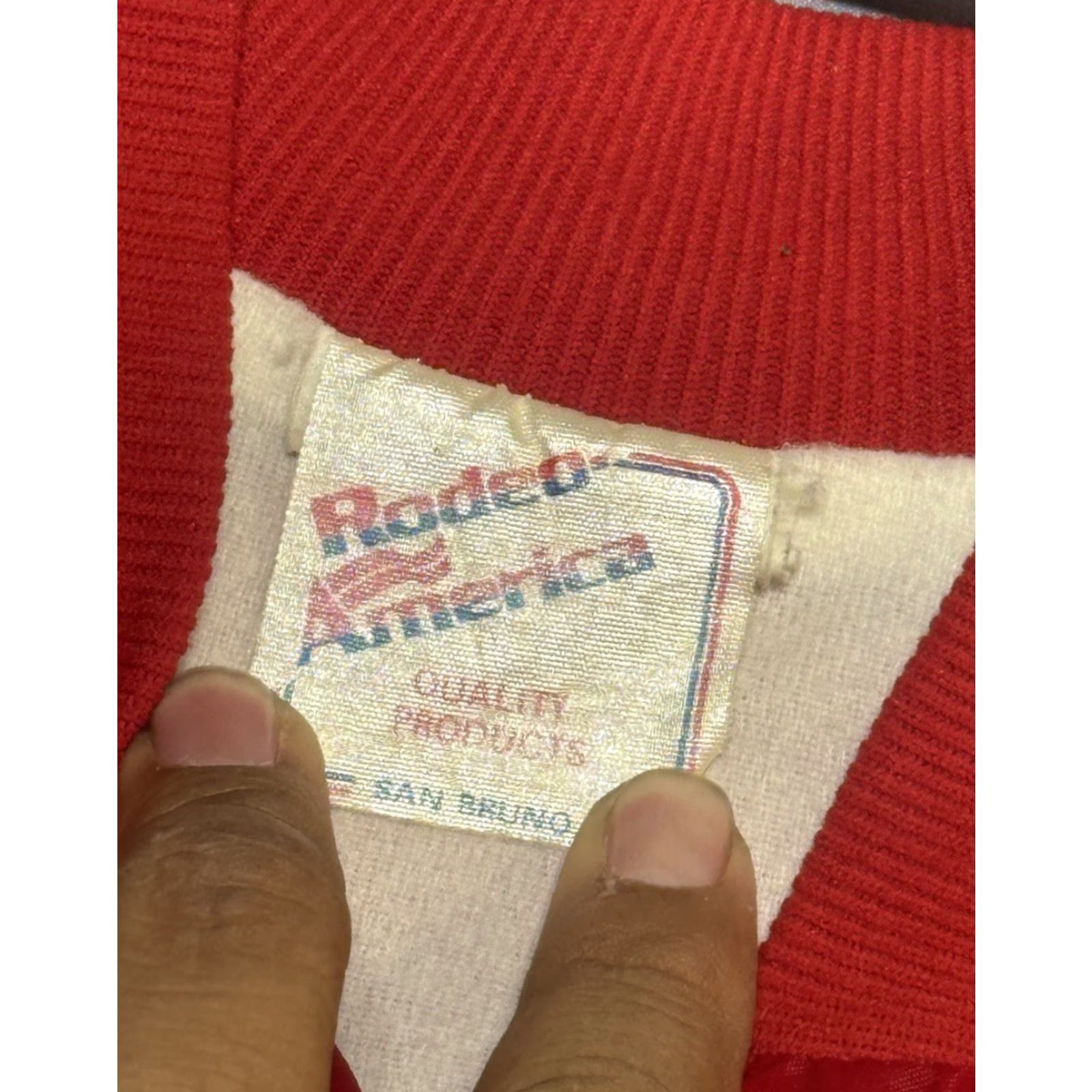 Vintage VINTAGE Rodeo Jacket Red Satin Cowboy Mens L Regular Jacket Size US L / EU 52-54 / 3 - 4 Thumbnail