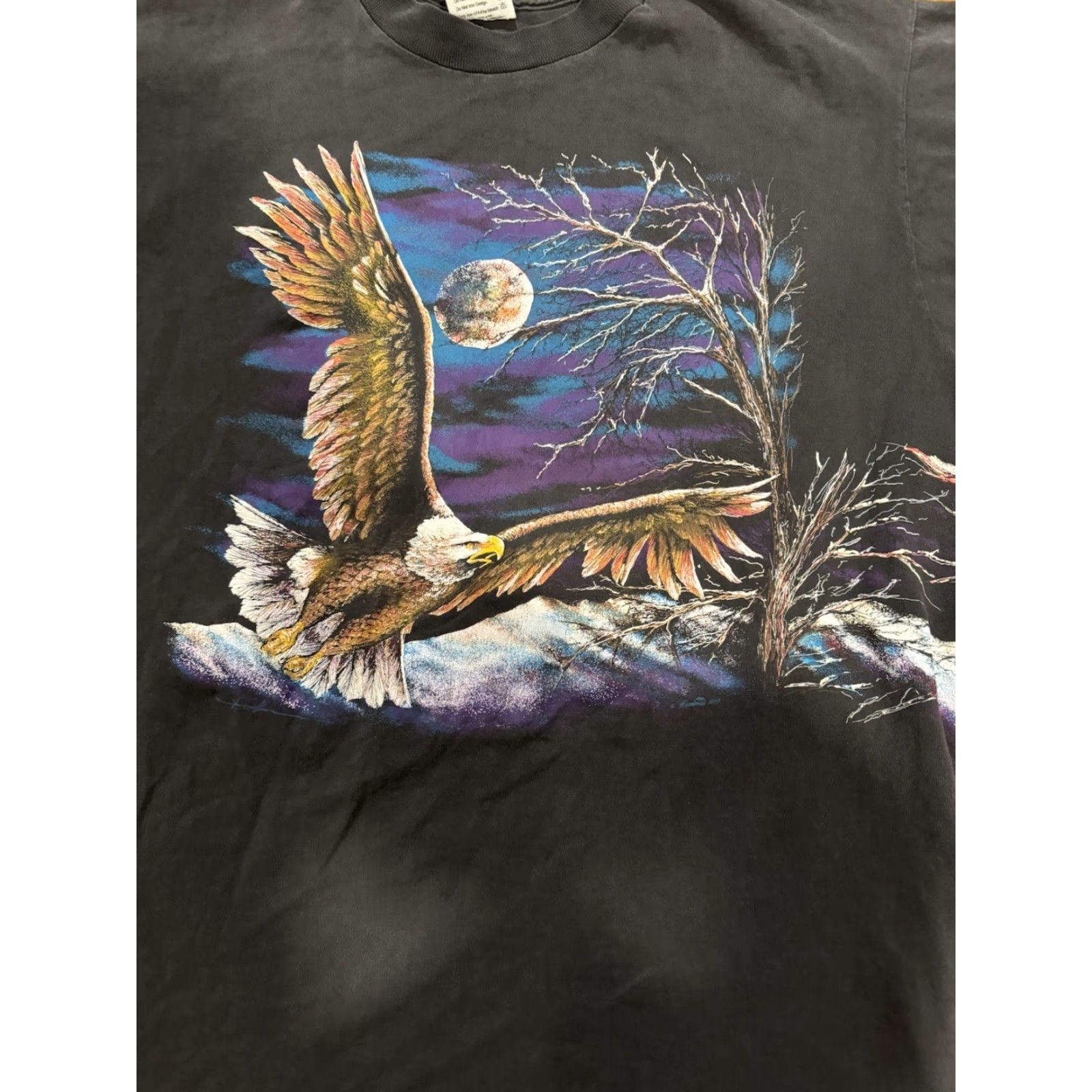 Vintage VINTAGE Hazelwood Premo American Eagle T Shirt Men’s L Short Sleeve Crew Neck Cotton USA Black Single Stitch Vintage Patriotic Eagle Theme Mens Size US XL / EU 56 / 4 - 3 Thumbnail