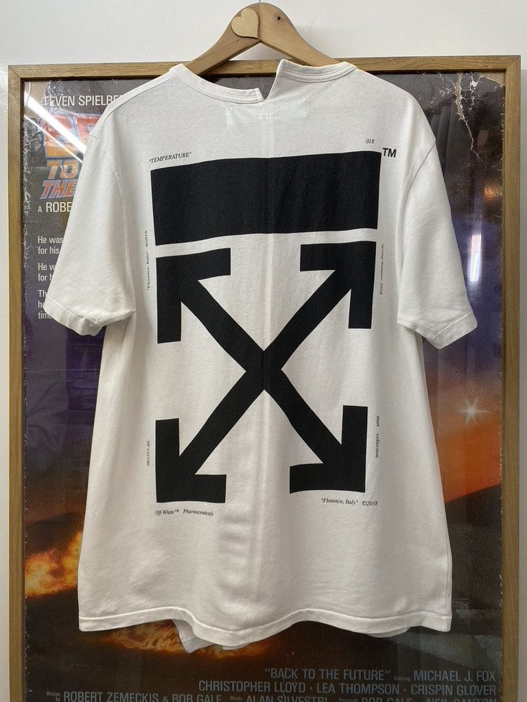 Off-White SS2018 Off-White Temperature Map Grid Asymmetrical T Shirt Size US L / EU 52-54 / 3 - 2 Thumbnail