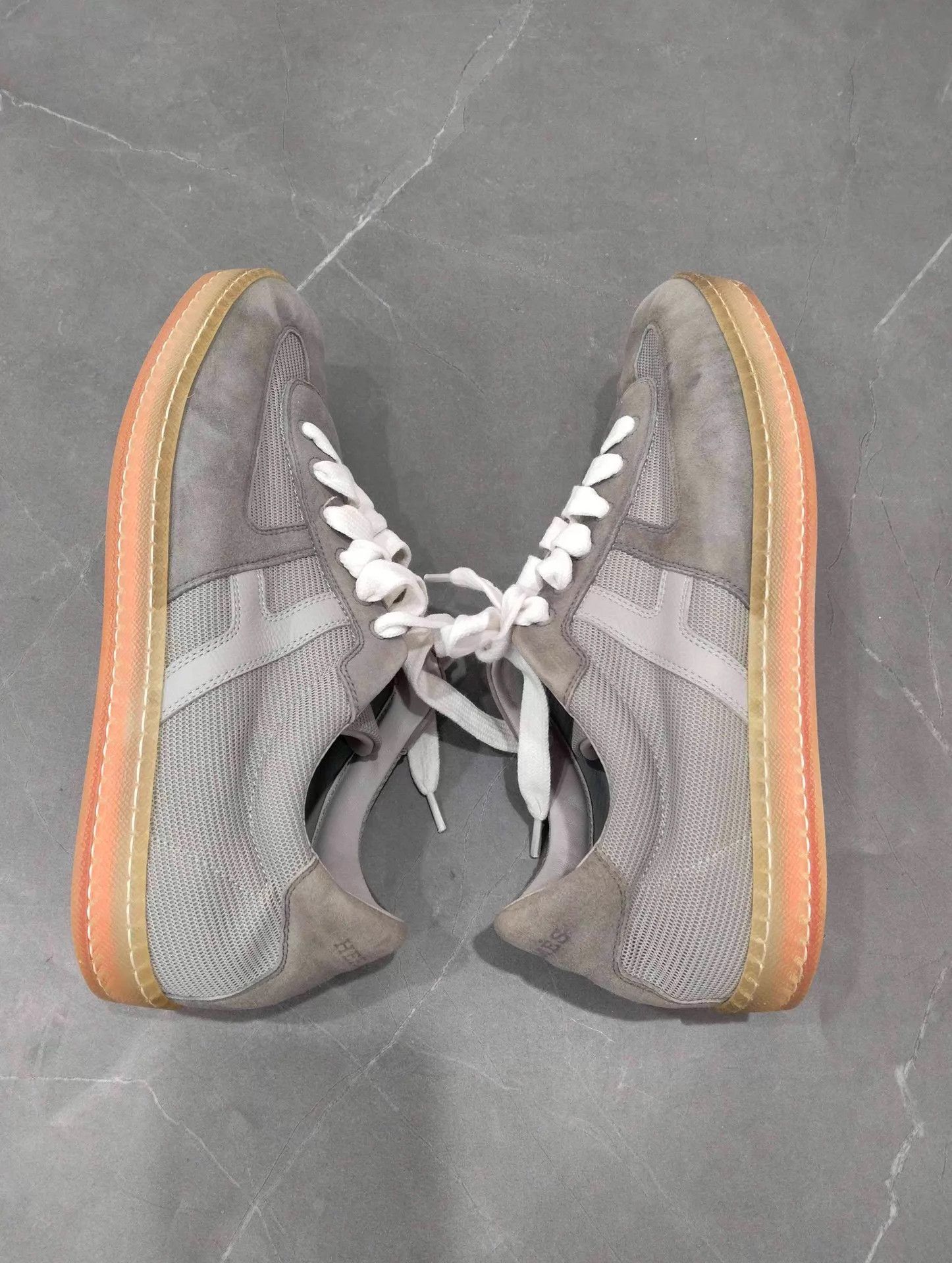 Hermes HERMES gray calfskin leather sneaker 39.5 Size US 9 / IT 39 - 3 Thumbnail