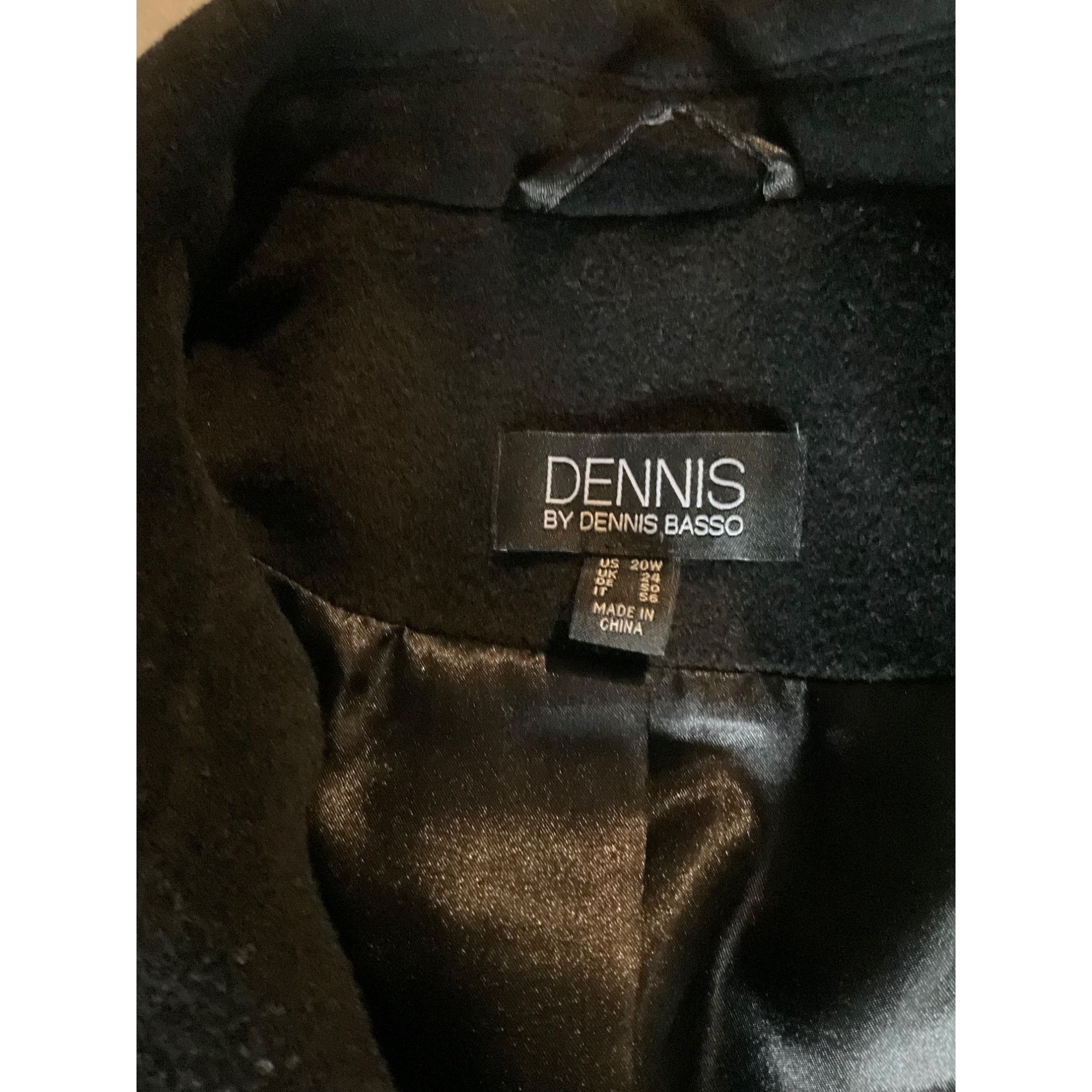 Other Dennis Basso Button Front Wool Coat with Side Slits Black Sz Size 3XL / US 20-22 - 3 Thumbnail