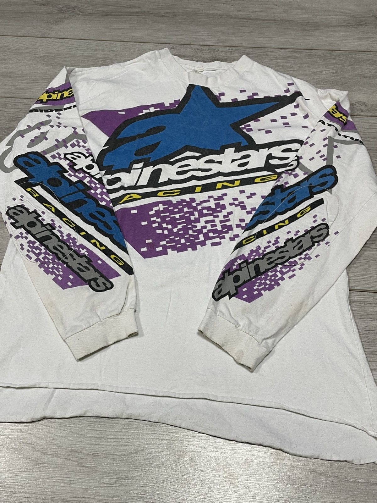 Alpinestars Alpinestars vintage USA racing long sleeve big logo Size US XL / EU 56 / 4 - 9 Thumbnail