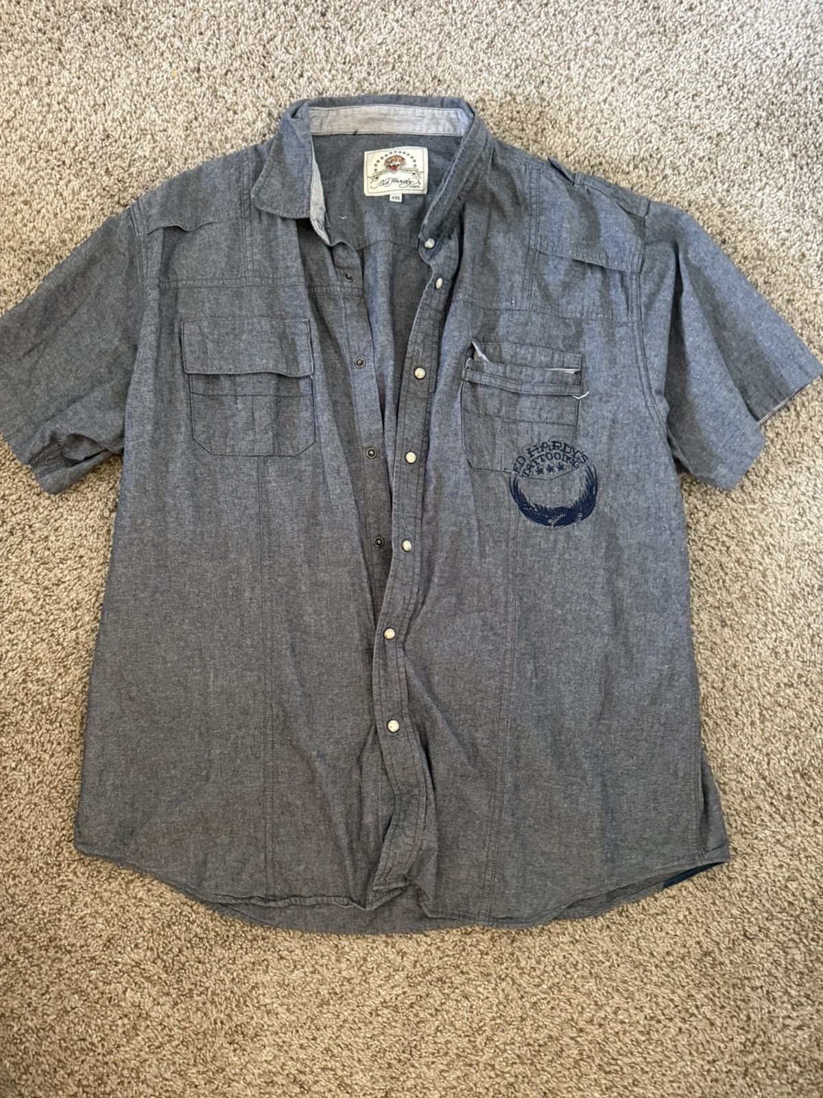 Ed Hardy Ed Hardy Button Up Size US XXL / EU 58 / 5 - 1 Thumbnail