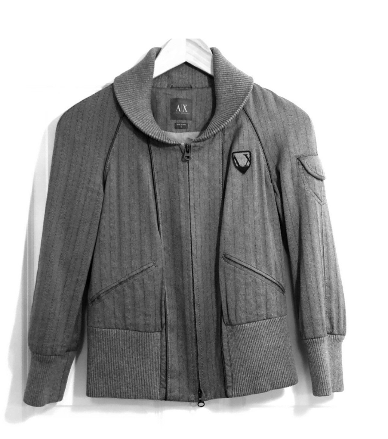 Armani Exchange A/X Armani Exchange Gray Spring Aviator Jacket Size S / US 4 / IT 40 - 1 Thumbnail