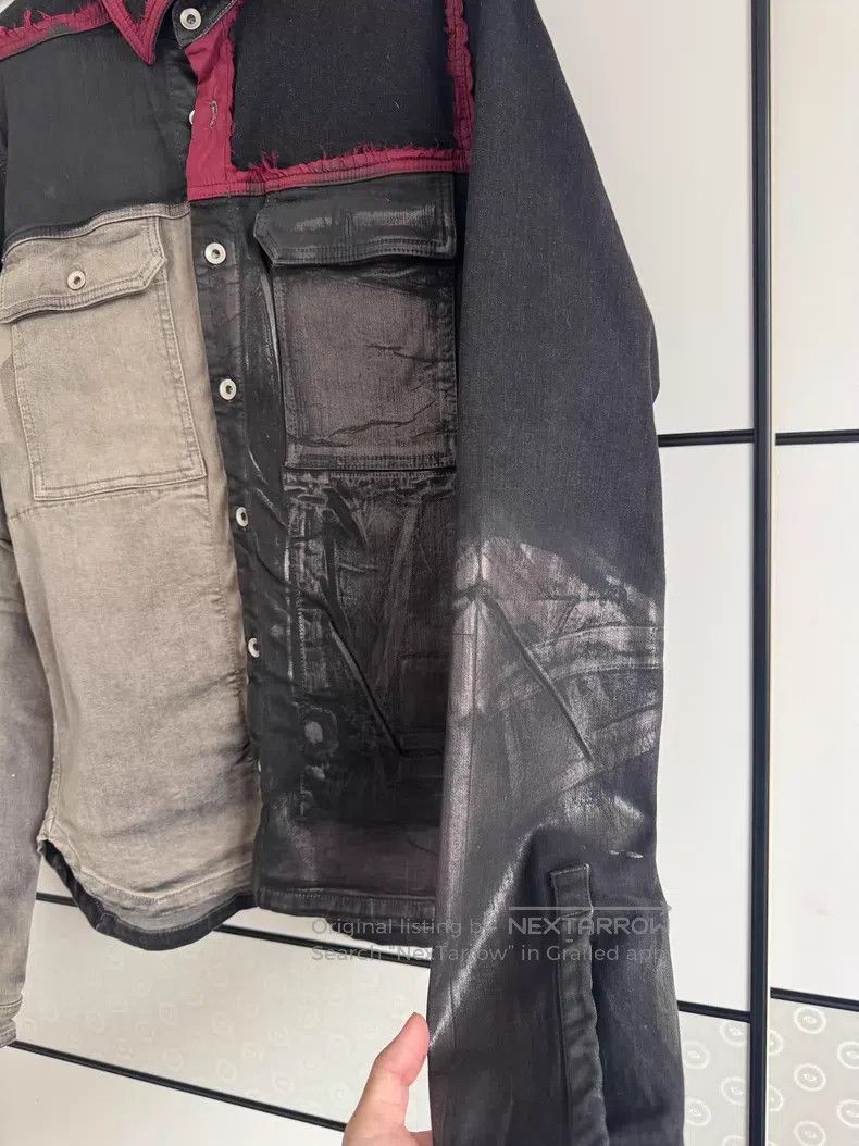 Rick Owens RICK OWENS Double Line Wax-Patched Jacket Size US M / EU 48-50 / 2 - 3 Thumbnail