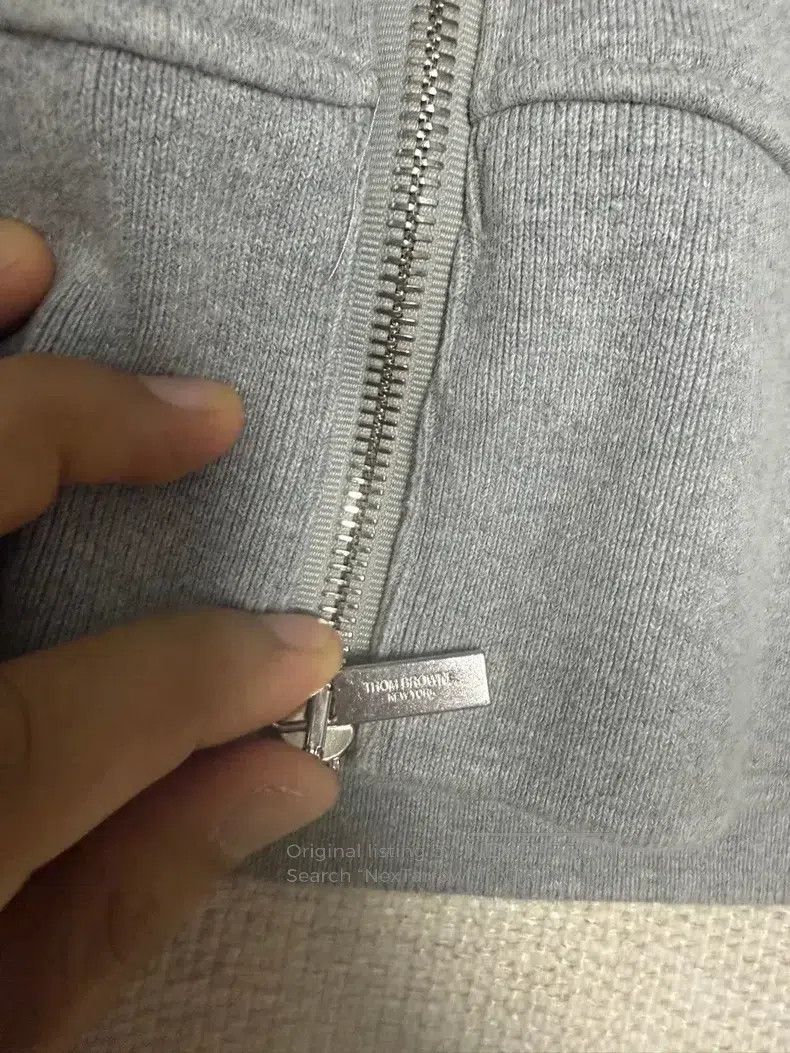 Thom Browne Thom Browne Twill sleeve patch hooded zip-up sweatshirt Size US XL / EU 56 / 4 - 2 Thumbnail