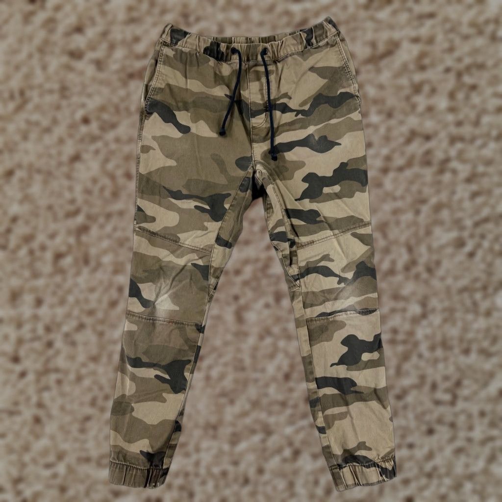 Vintage Divided Womens Cargo Pants 30 Brown Woodland Camouflage Cotton Canvas Inseam 26" Regular Tapered Size 30" / US 8 / IT 44 - 1 Thumbnail