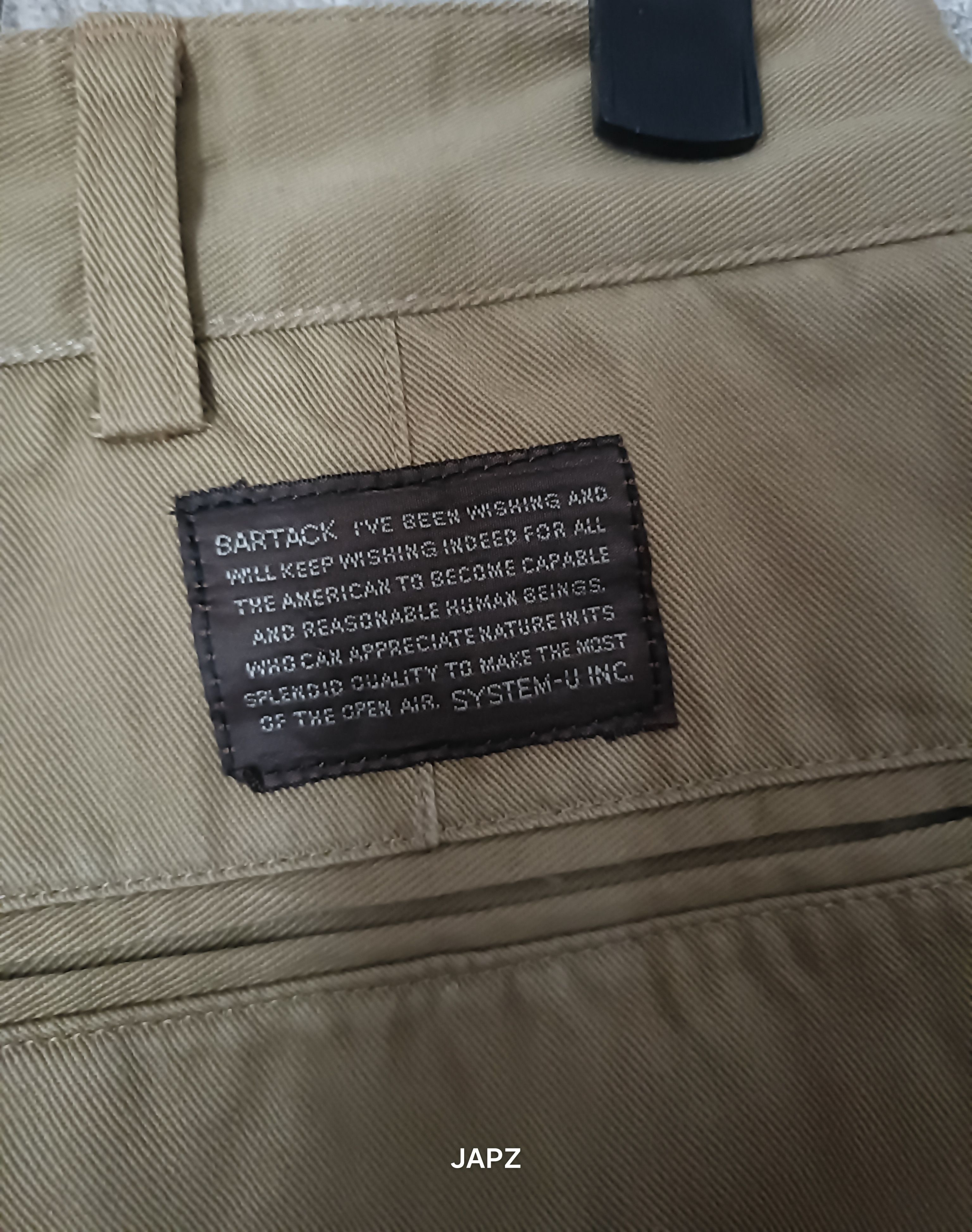 Japanese Brand Vintage Bartack by system u inc reinforced chino pants Size US 26 / EU 42 - 6 Thumbnail