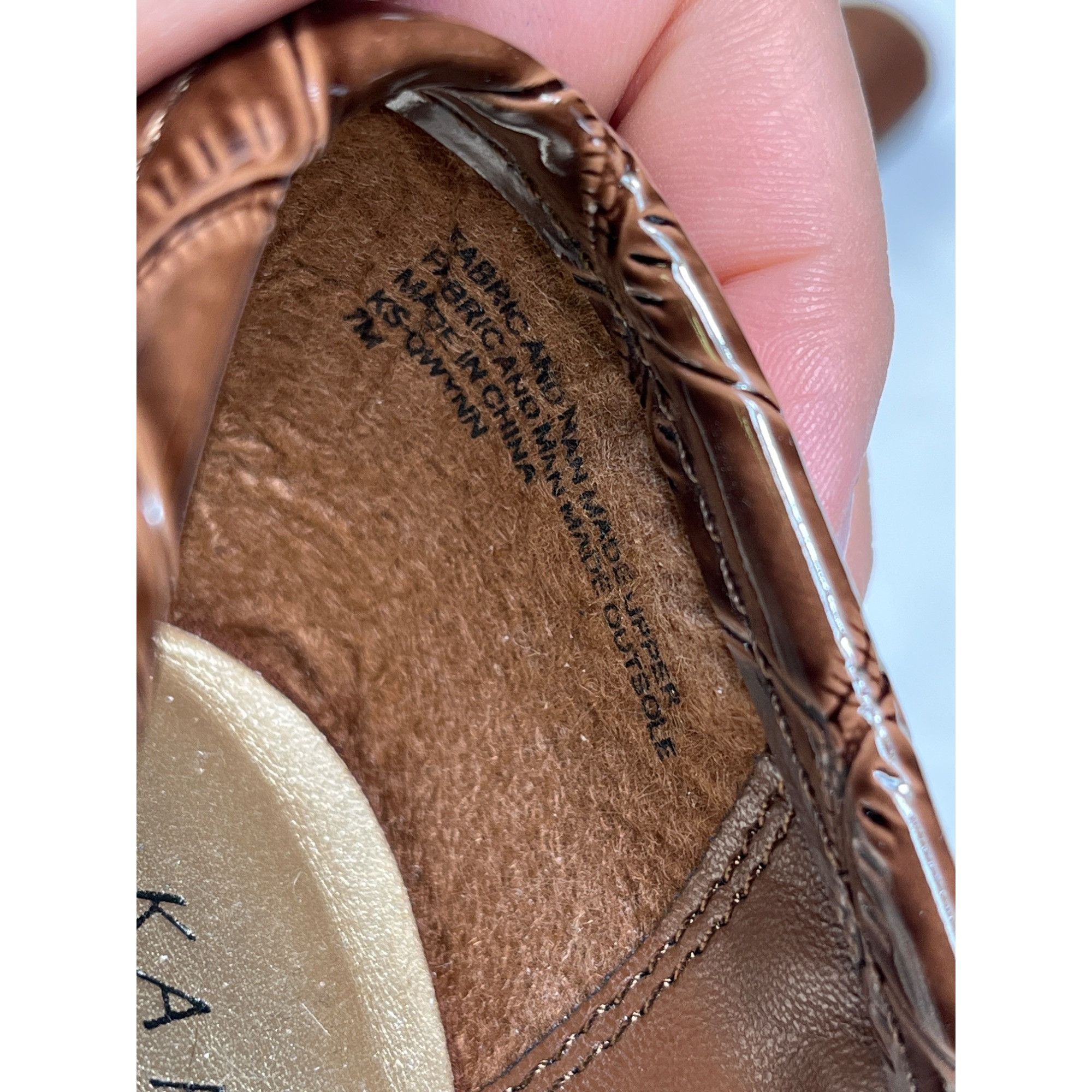 Designer Karen Scott Womens Brown loafer Heels Size 7M SKU 7303 Size US 7 / IT 37 - 8 Thumbnail